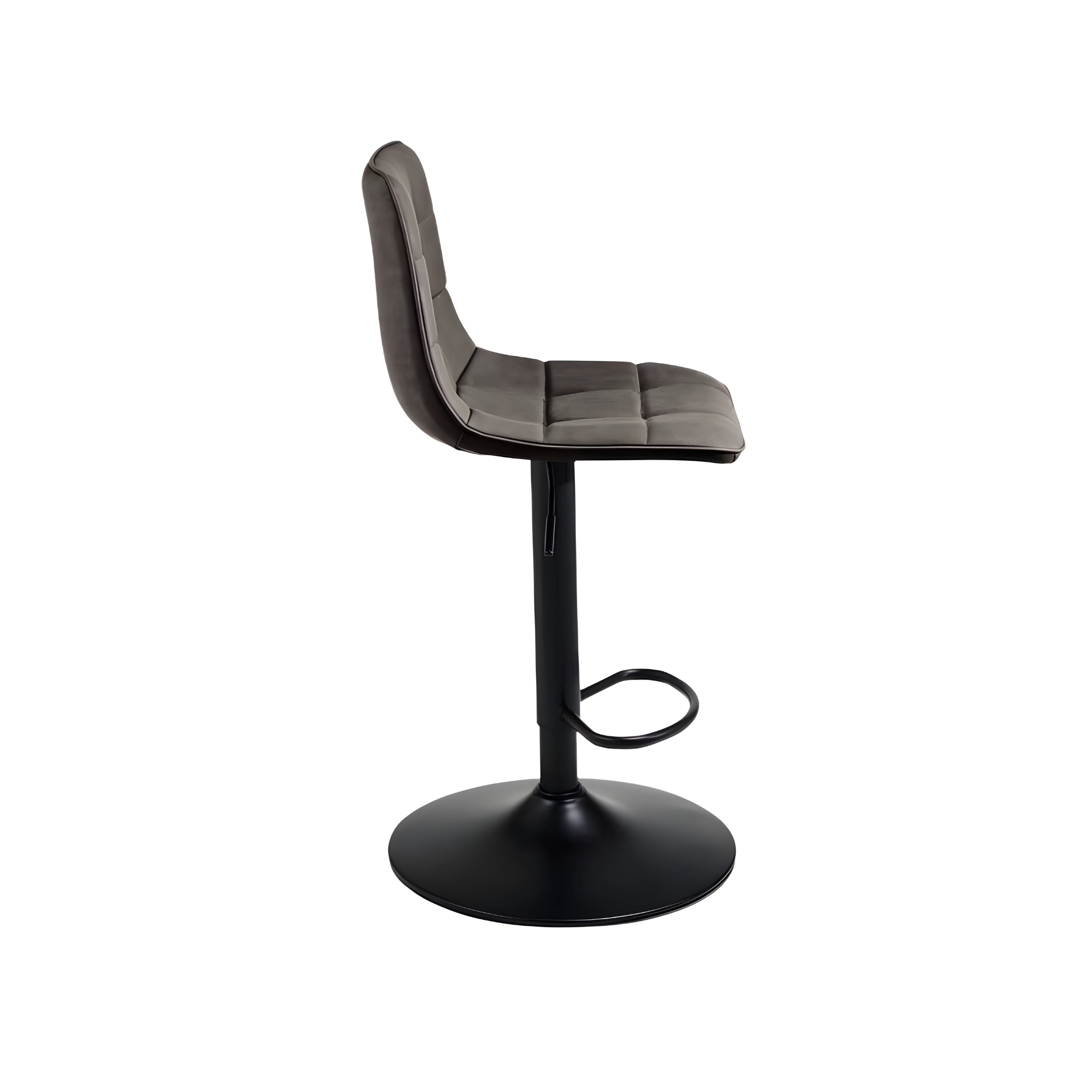 Set di sgabelli "Siviglia" in metallo verniciato e seduta in ecopelle effetto soft touch cm 45x45 91h