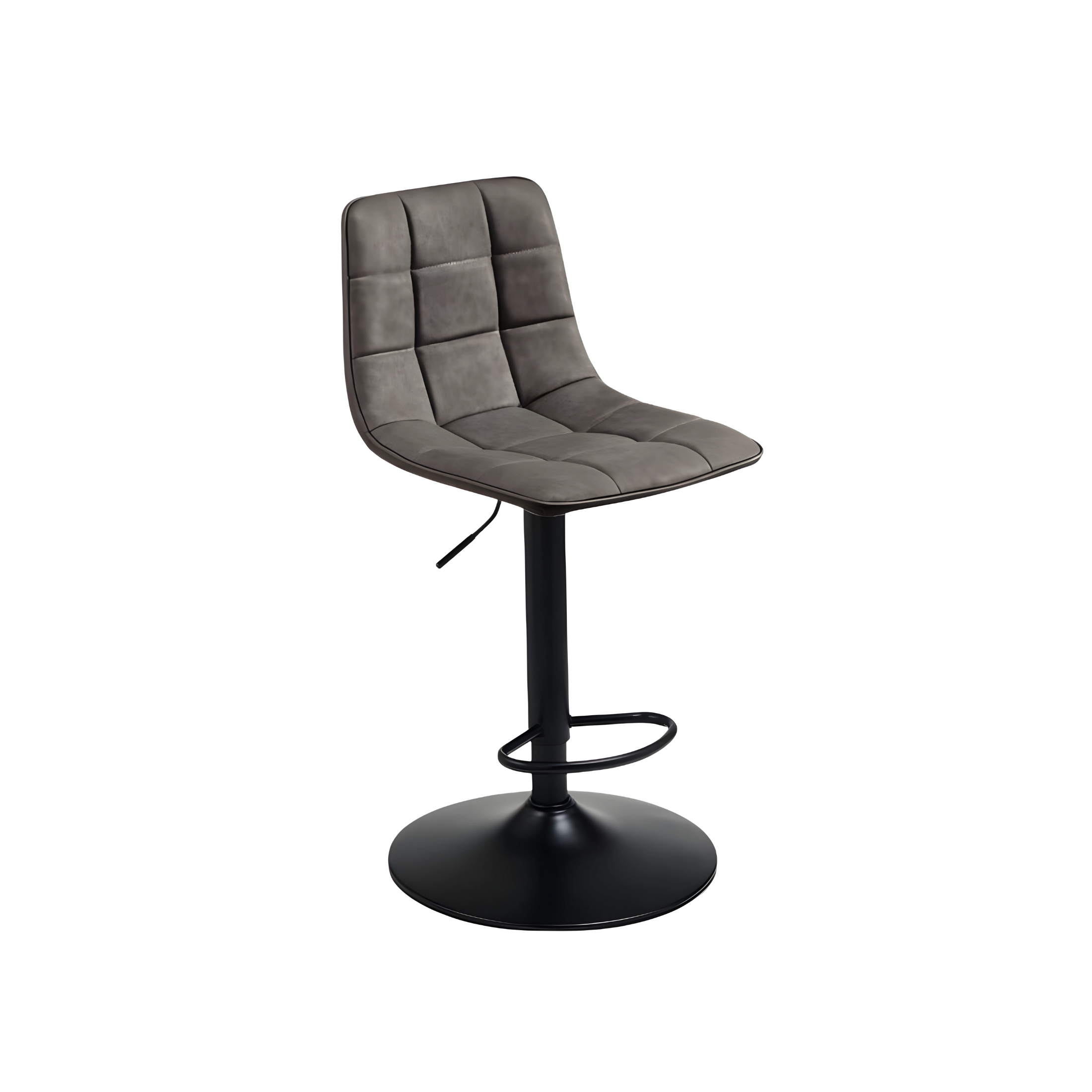 Set di sgabelli "Siviglia" in metallo verniciato e seduta in ecopelle effetto soft touch cm 45x45 91h