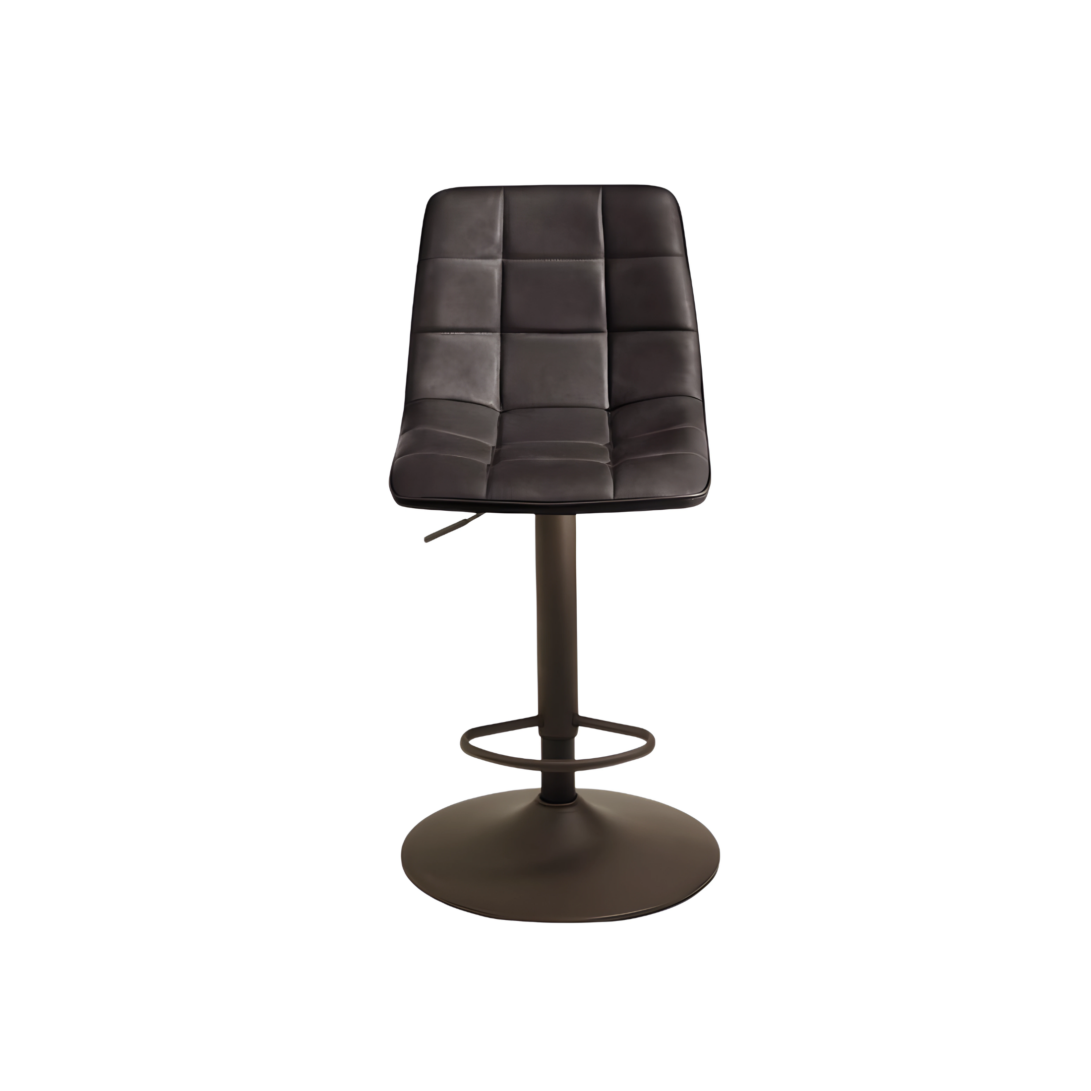 Set di sgabelli "Siviglia" in metallo verniciato e seduta in ecopelle effetto soft touch cm 45x45 91h
