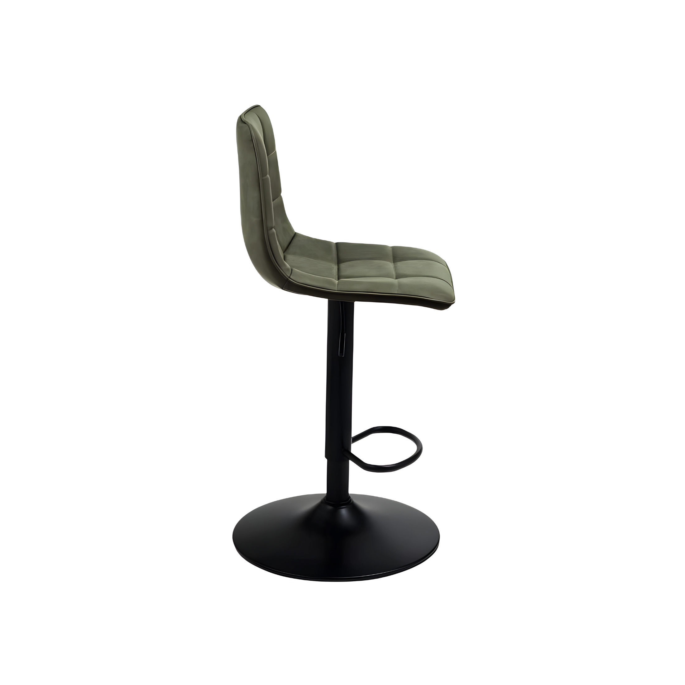 Set di sgabelli "Siviglia" in metallo verniciato e seduta in ecopelle effetto soft touch cm 45x45 91h