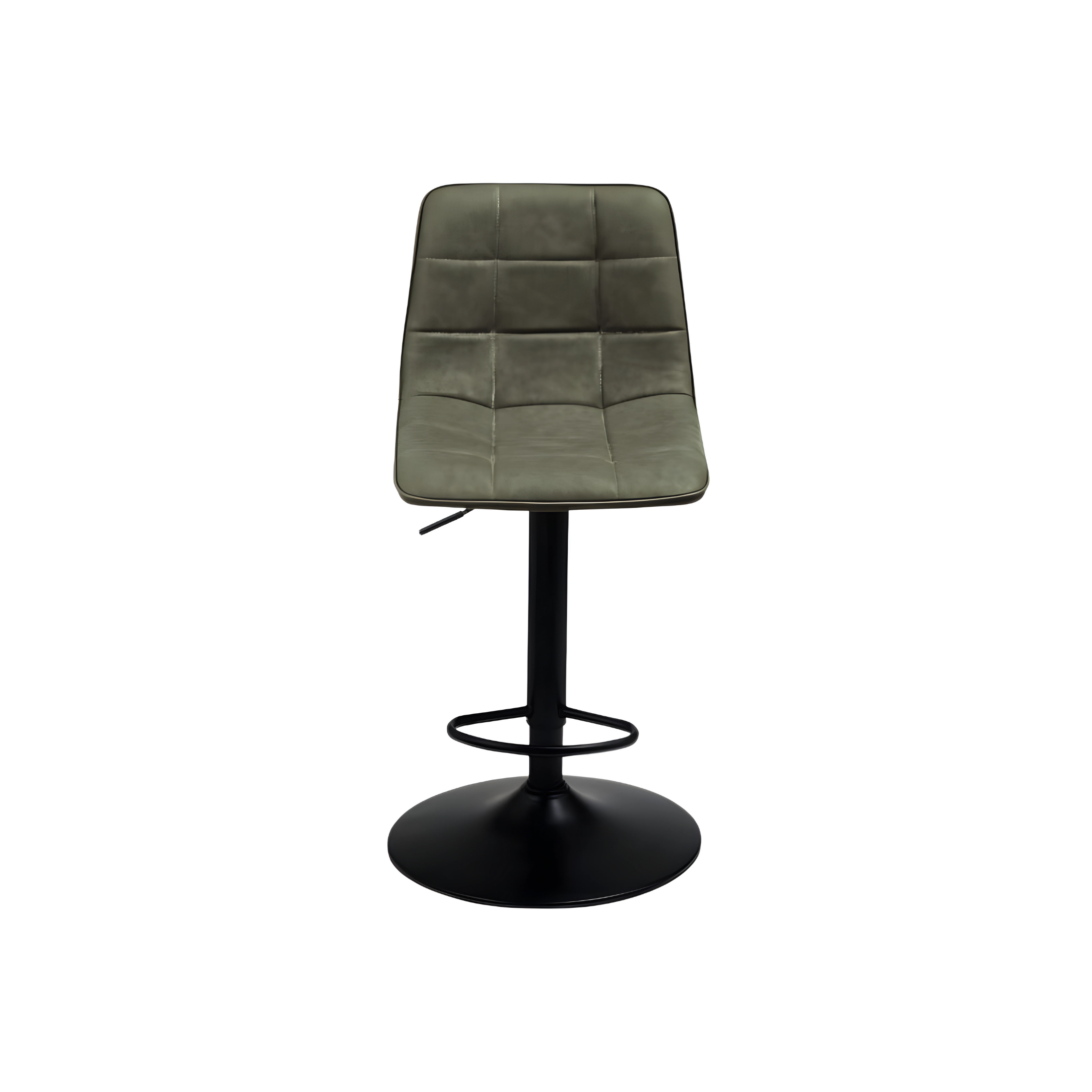 Set di sgabelli "Siviglia" in metallo verniciato e seduta in ecopelle effetto soft touch cm 45x45 91h