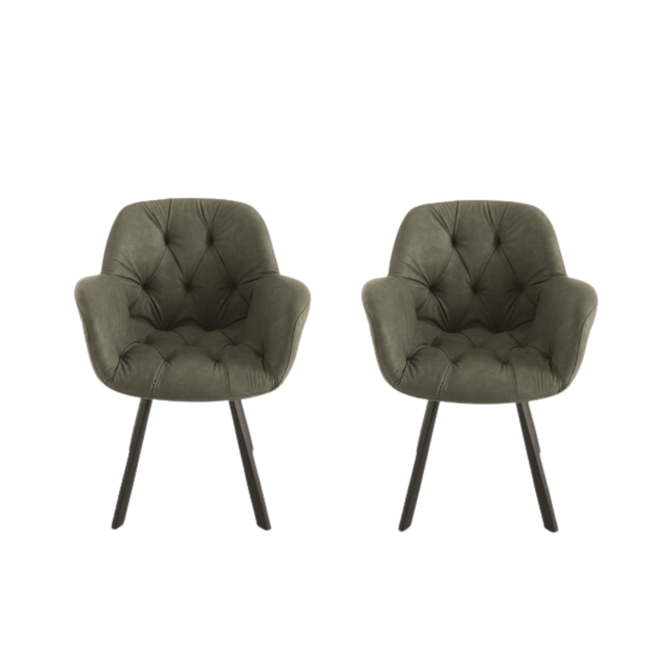Set di sedie imbottite in ecopelle soft touch "Town" moderne da soggiorno cm 66x65 85h