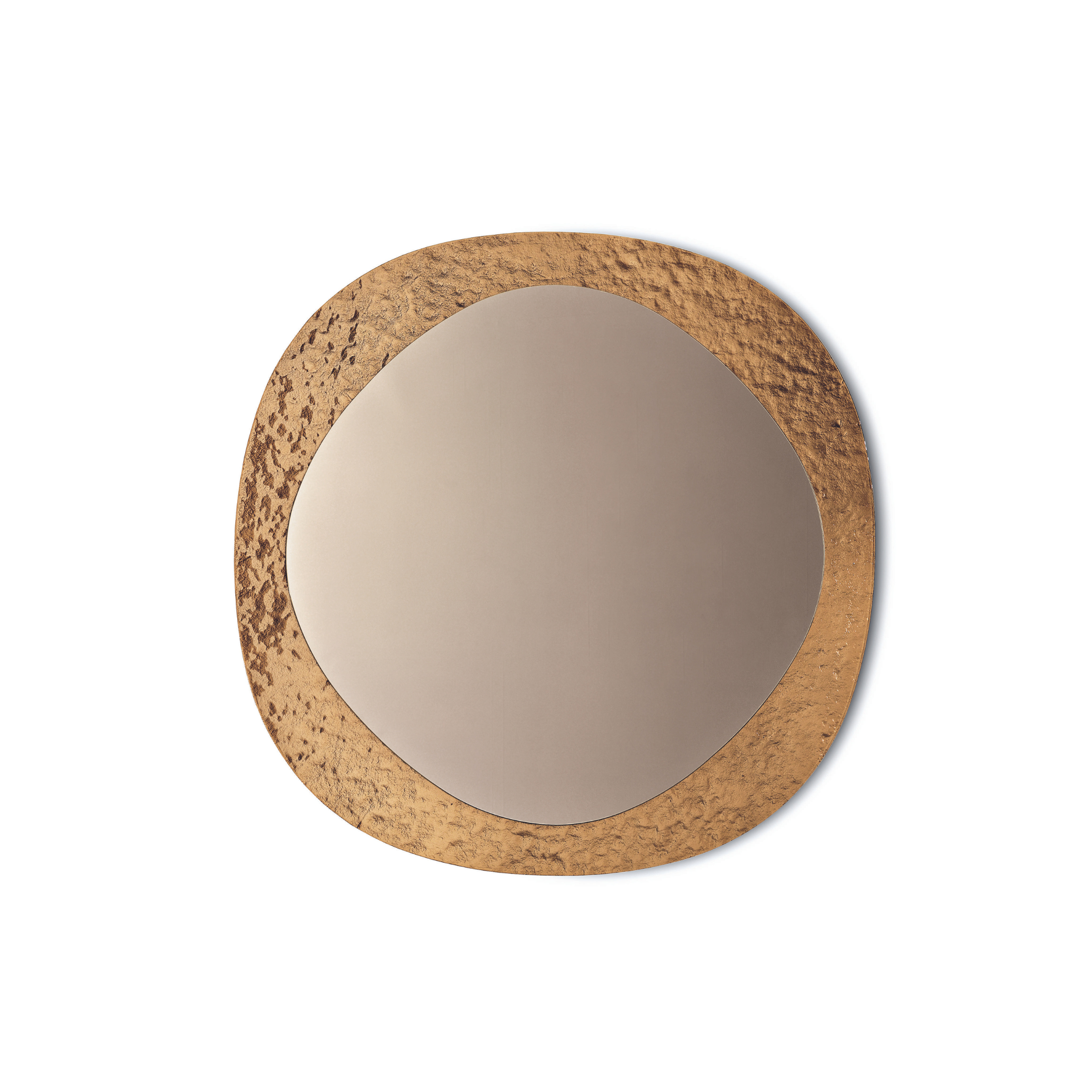 Miroir rond moderne "Curve" avec cadre en verre Ø 120x120 cm