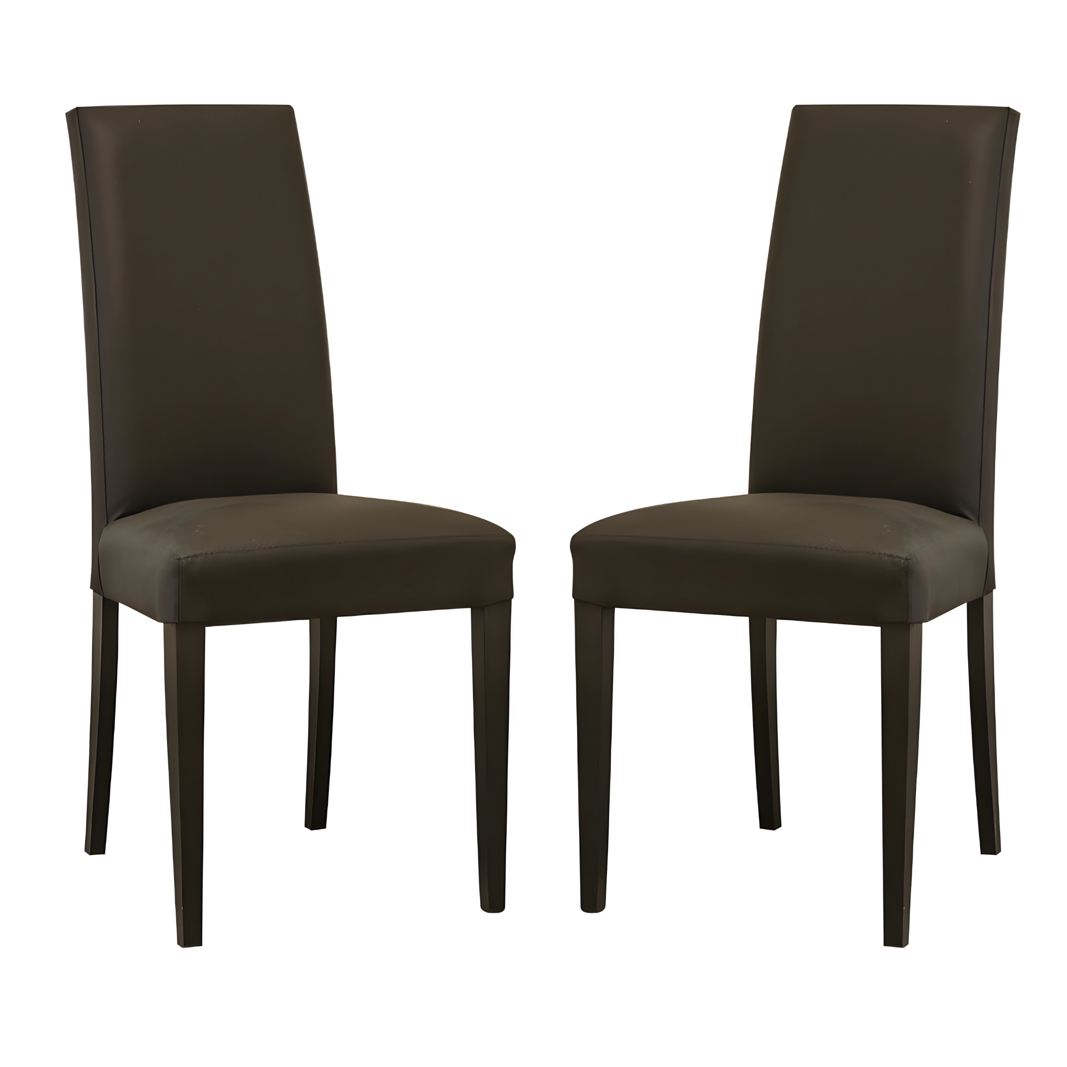 Set di sedie imbottite in ecopelle "Edra" elegante con gambe in legno cm 45x56 99h