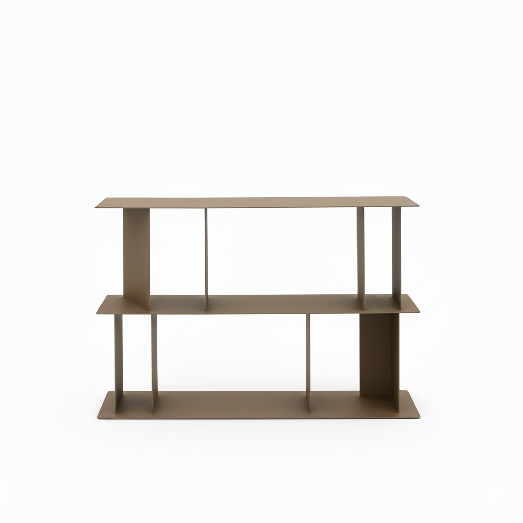 Libreria da tre ripiani "Bert" versatile e componibile in metallo cm 130x40 85h