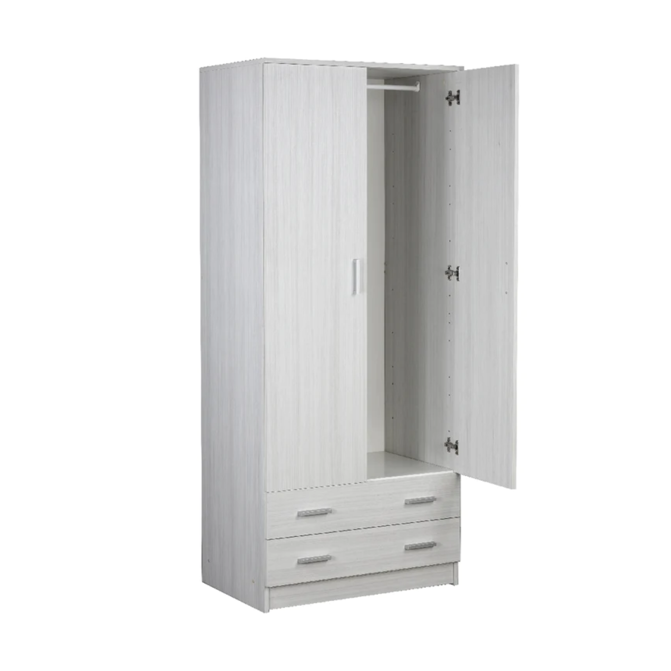 Armoire en bois "Bozza" avec 2 portes et 2 tiroirs 77x52 cm 182h