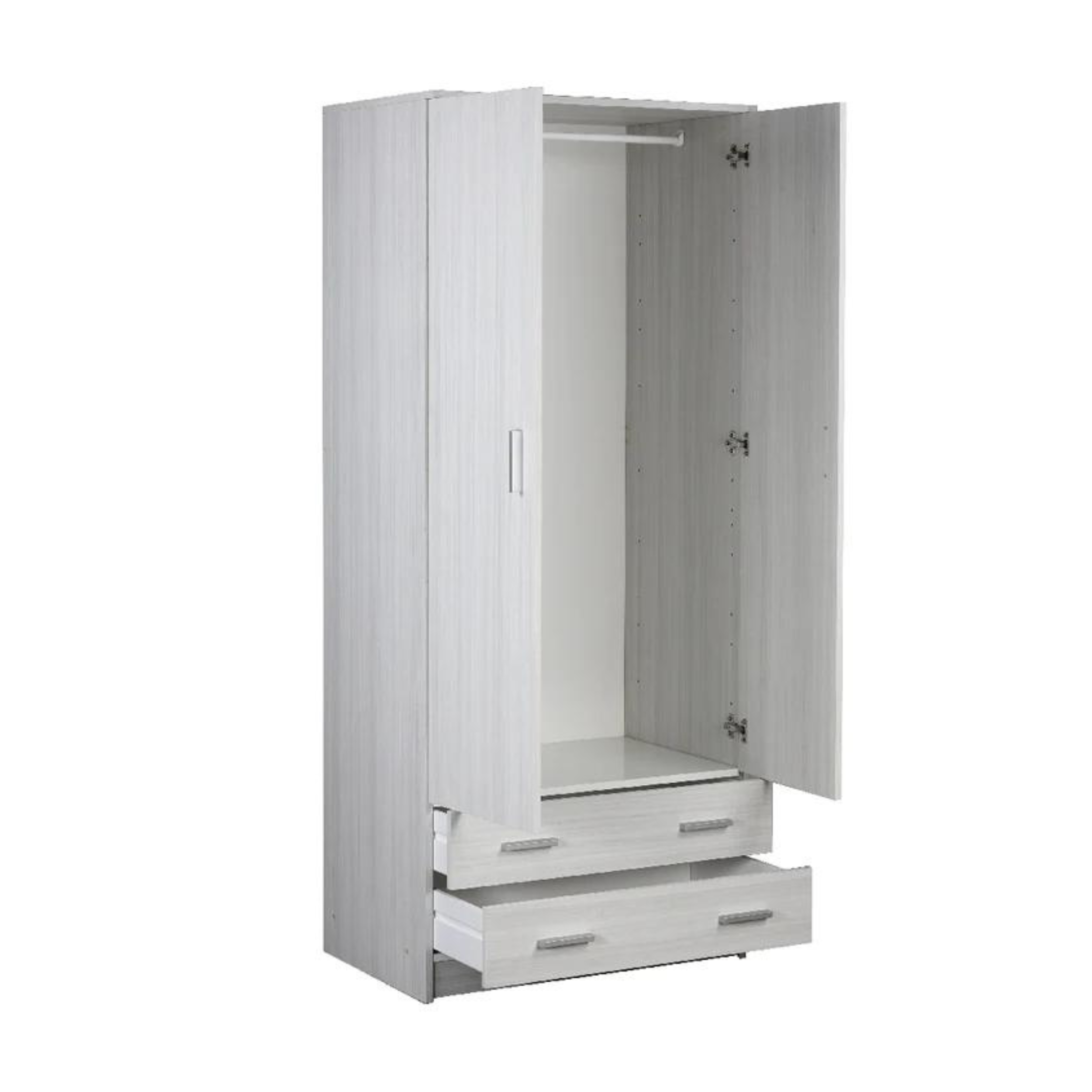 Armoire en bois "Bozza" avec 2 portes et 2 tiroirs 77x52 cm 182h