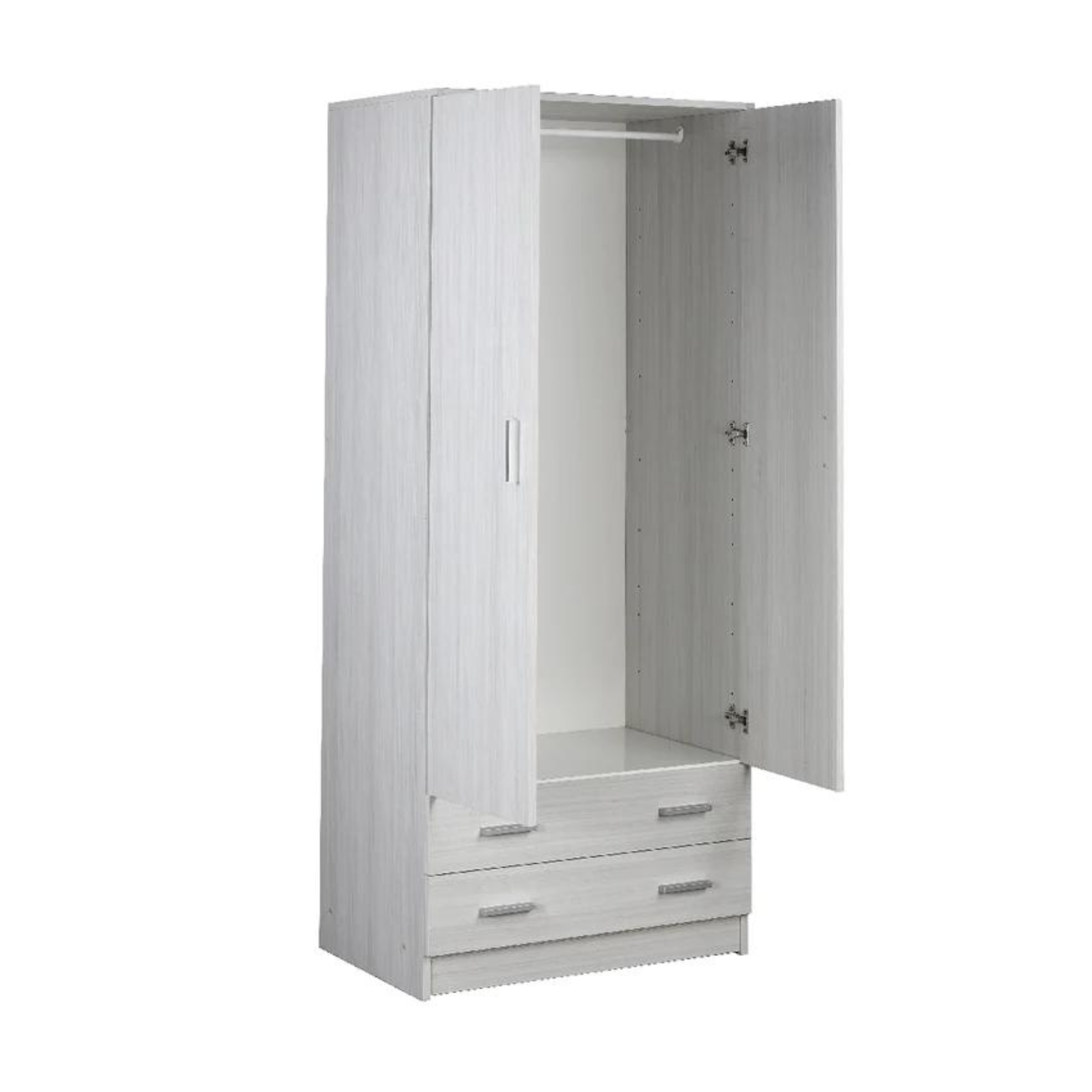 Armoire en bois "Bozza" avec 2 portes et 2 tiroirs 77x52 cm 182h