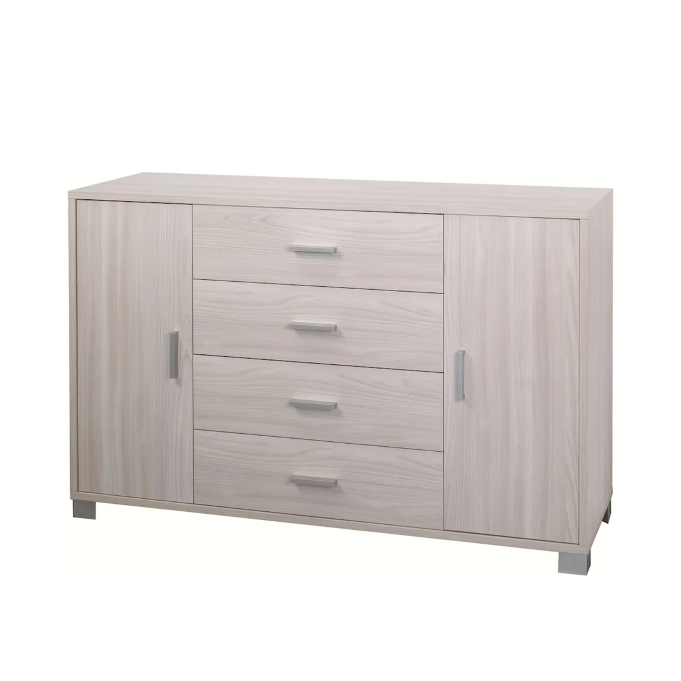 Mueble de entrada de madera "Romeo" con 4 cajones y 2 puertas 136x41 cm 86h