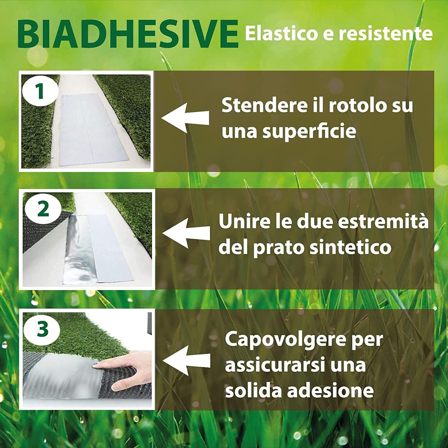Nastro biadesivo per erba sintetica - mm75x25mt