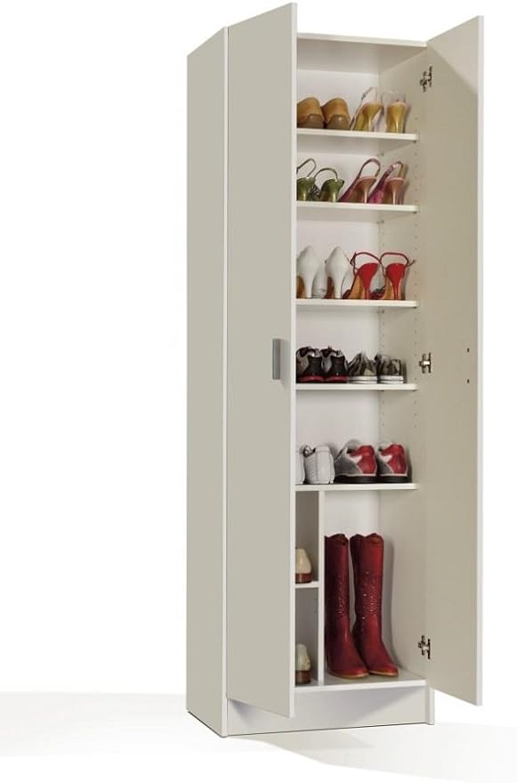 Armadio multiuso "Italia" in legno bianco tuttopiani