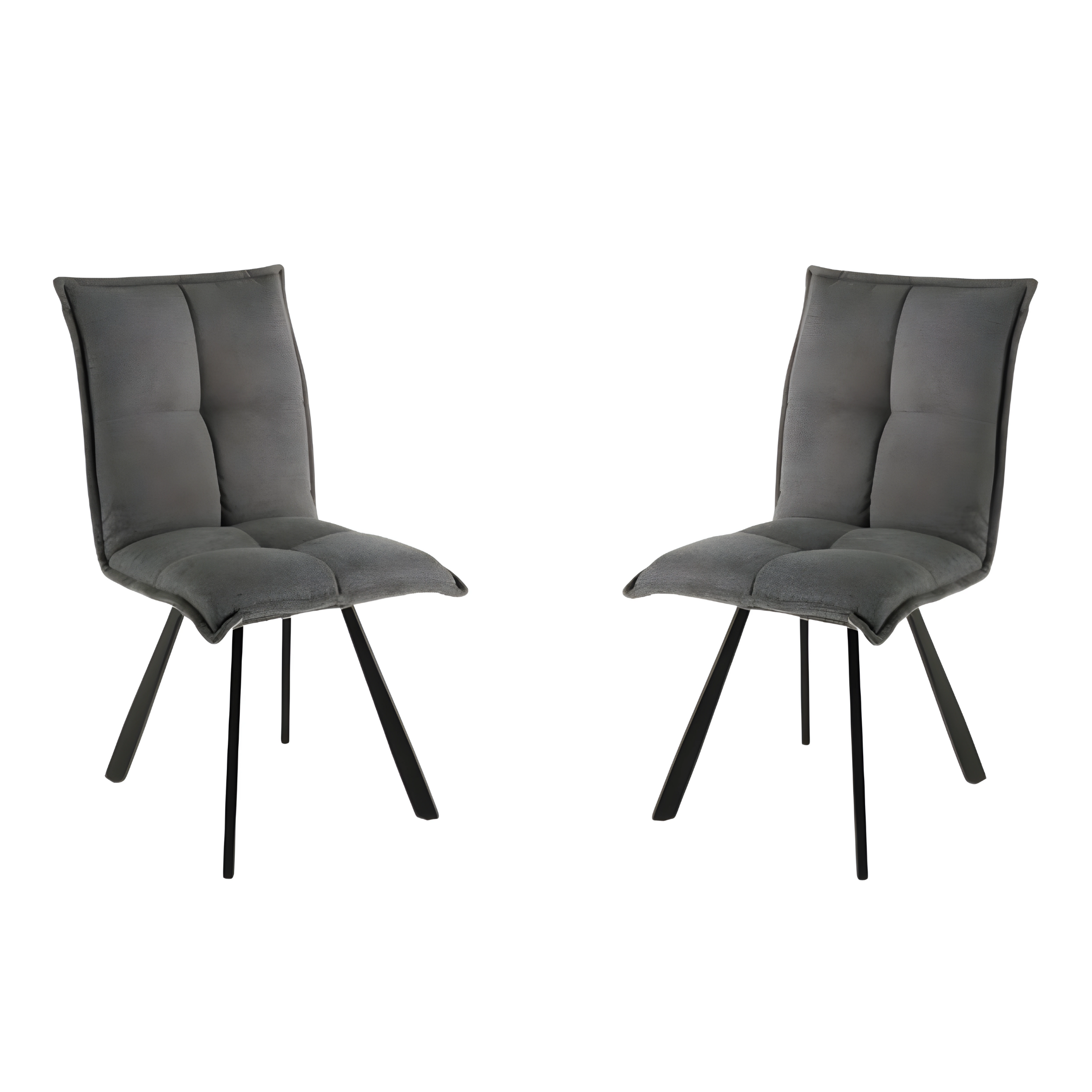 Set di sedie da pranzo "Soraia" in tessuto imbottito cm 50x60 94h