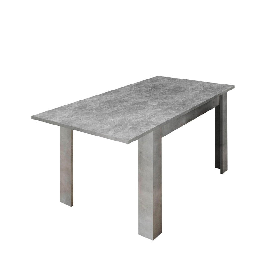 Tavolo allungabile in legno cemento moderno "Fold Urbino" cm 90x137/185