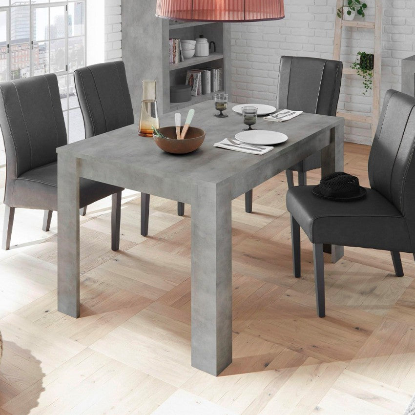 Tavolo allungabile in legno cemento moderno "Fold Urbino" cm 90x137/185