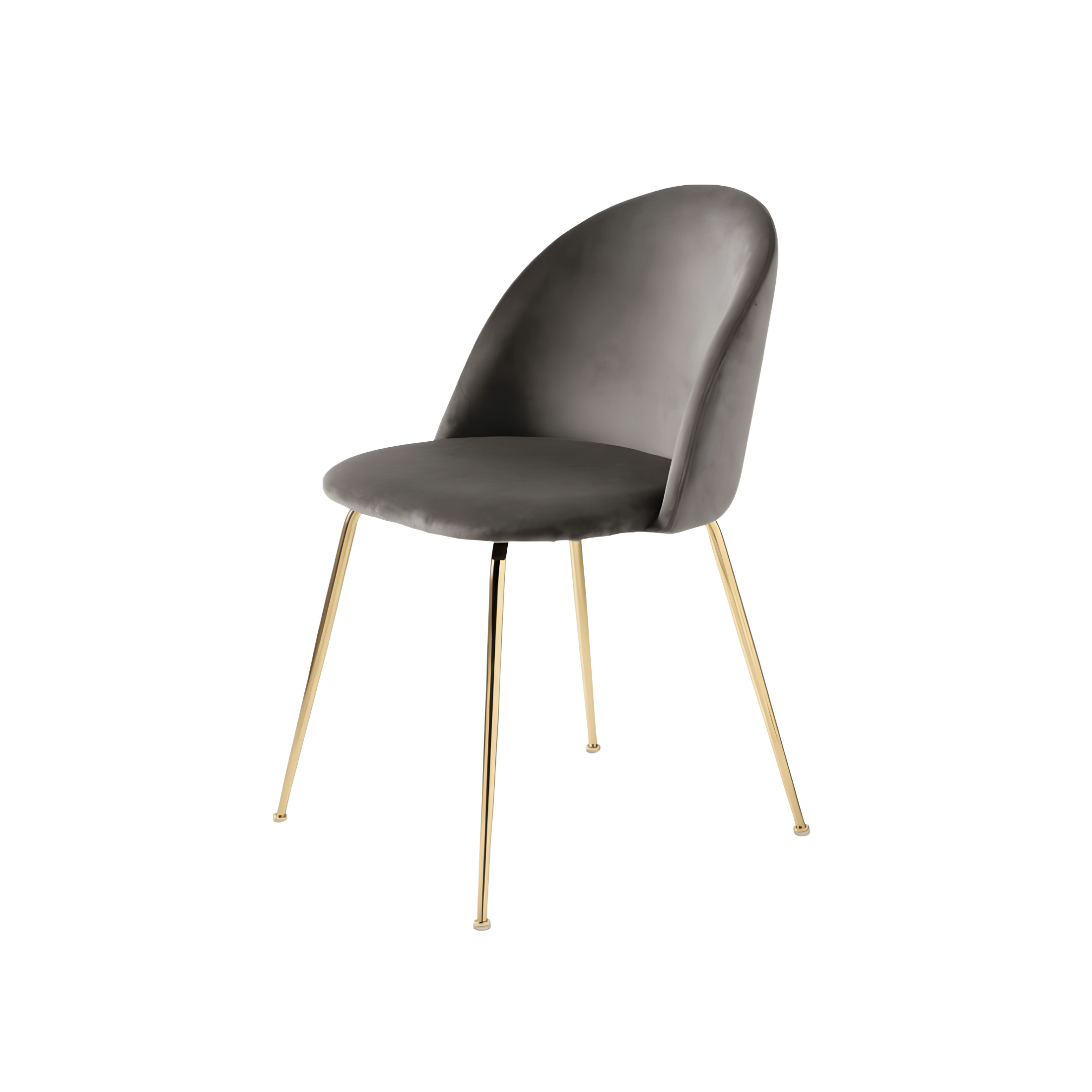 Set di sedie da pranzo "Dama" in velluto con struttura in metallo verniciato cm 52x50 81h