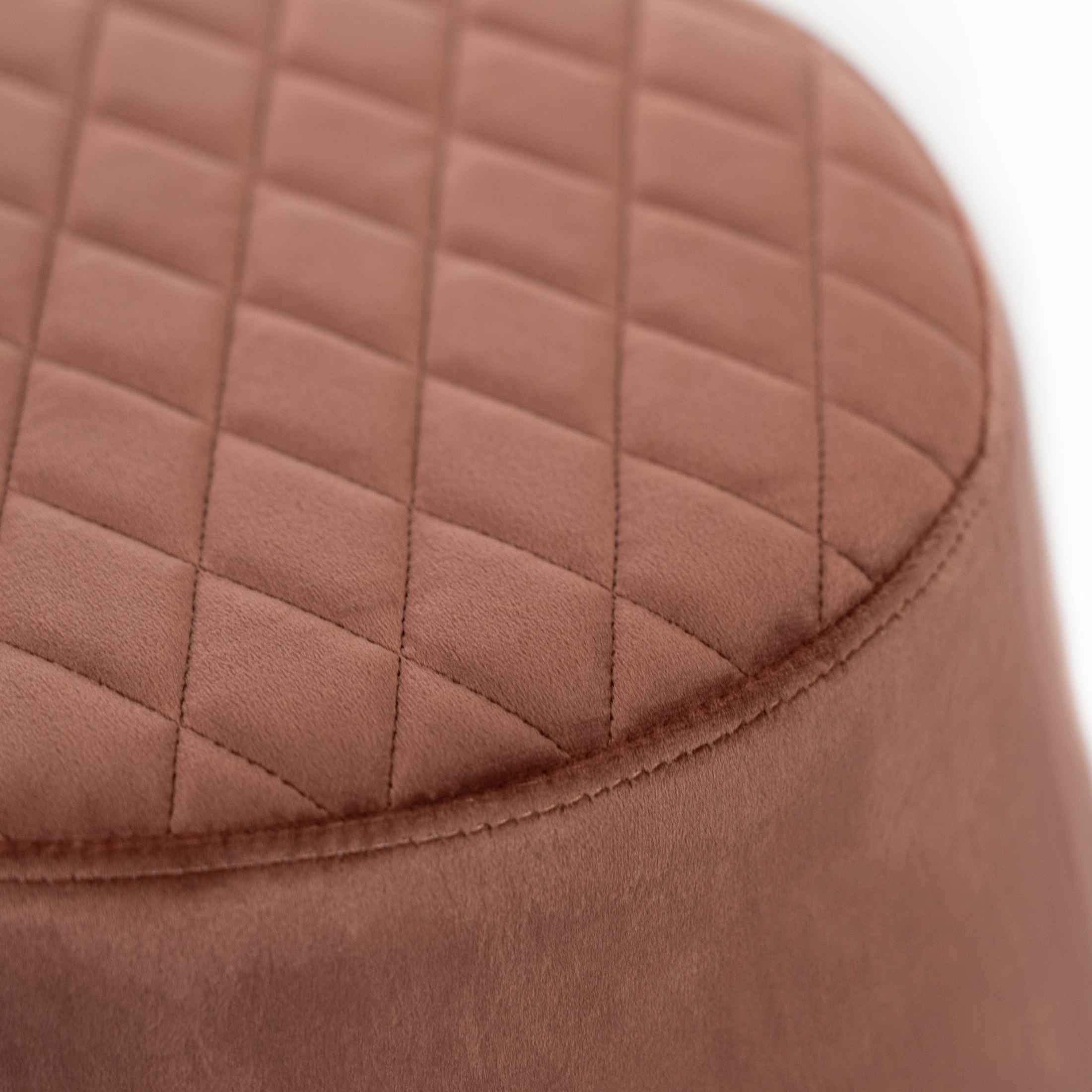 Pouf "Buddy" en velours avec structure en métal 46,5x46,5 cm 33h