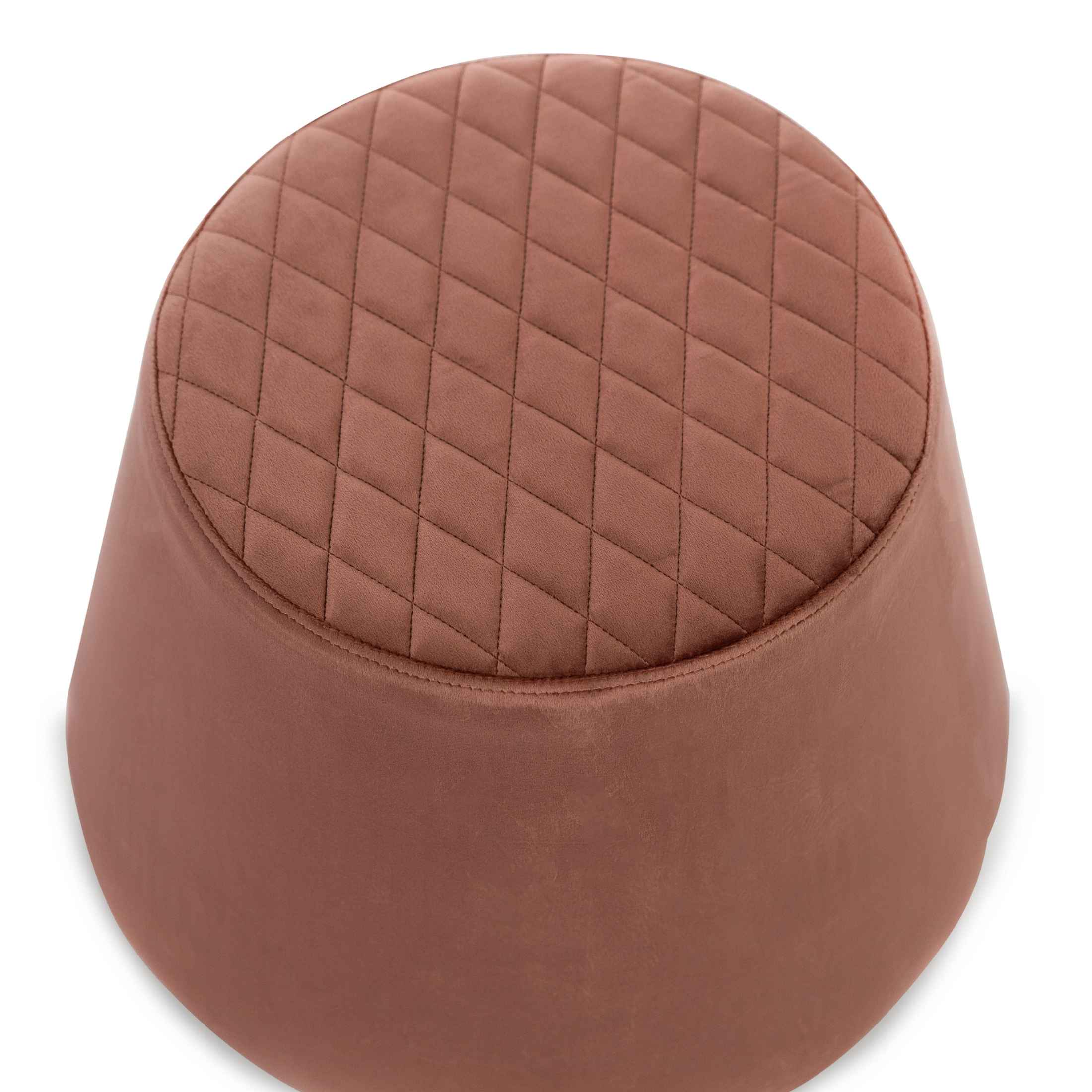 Pouf "Buddy" en velours avec structure en métal 46,5x46,5 cm 33h