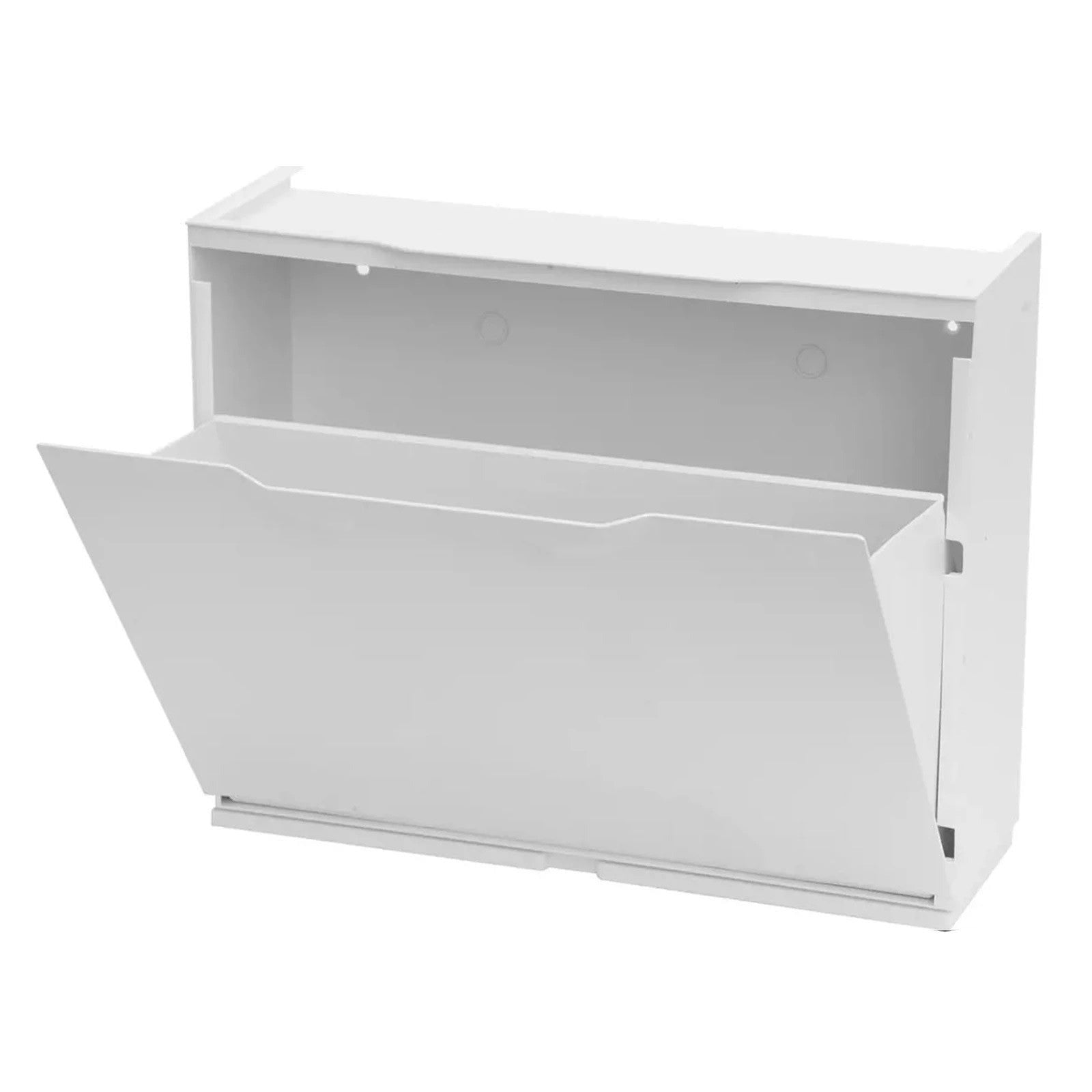 Scarpiera modulare sottile in plastica bianca impilabile cm 51x17 40h