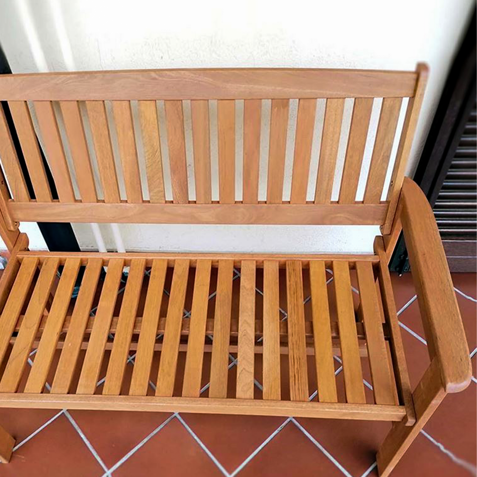 Sedia poltrona e panchina Royal in legno massello per giardino pieghevole