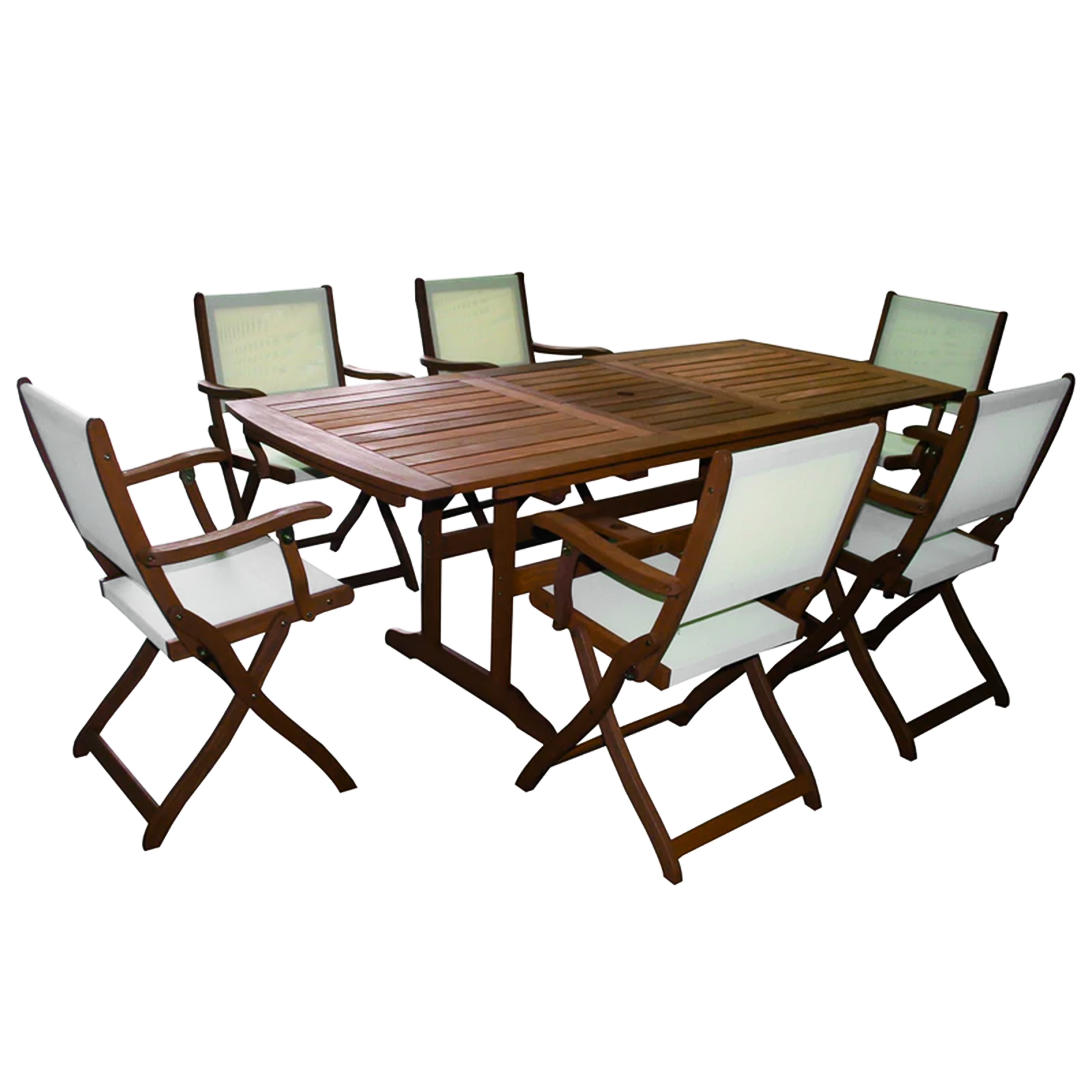 Set da pranzo in legno massello Impression sedia e tavolo richiudibile per giardino