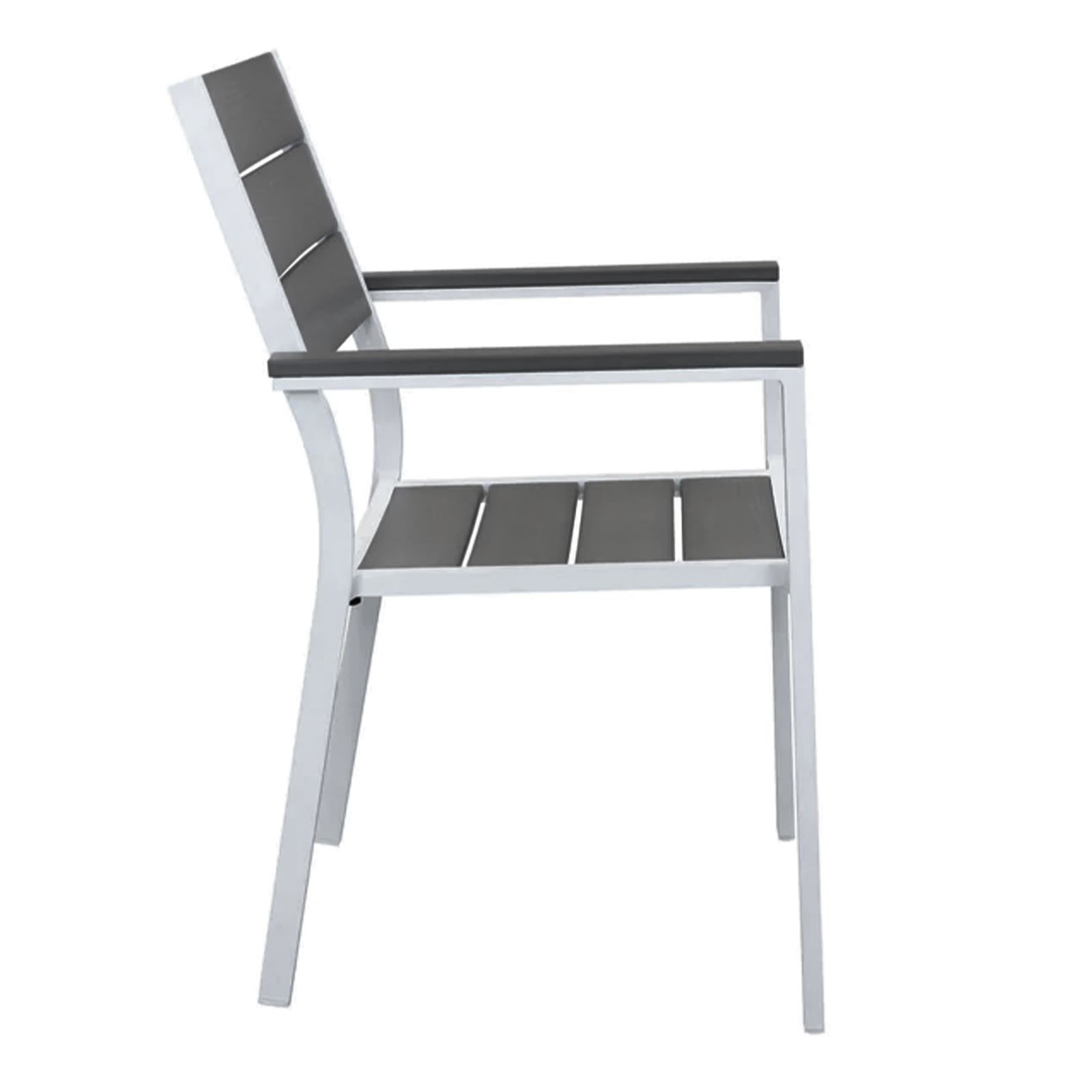 Sedia da esterno Metalwood in acciaio poltrona con braccioli per giardino e veranda