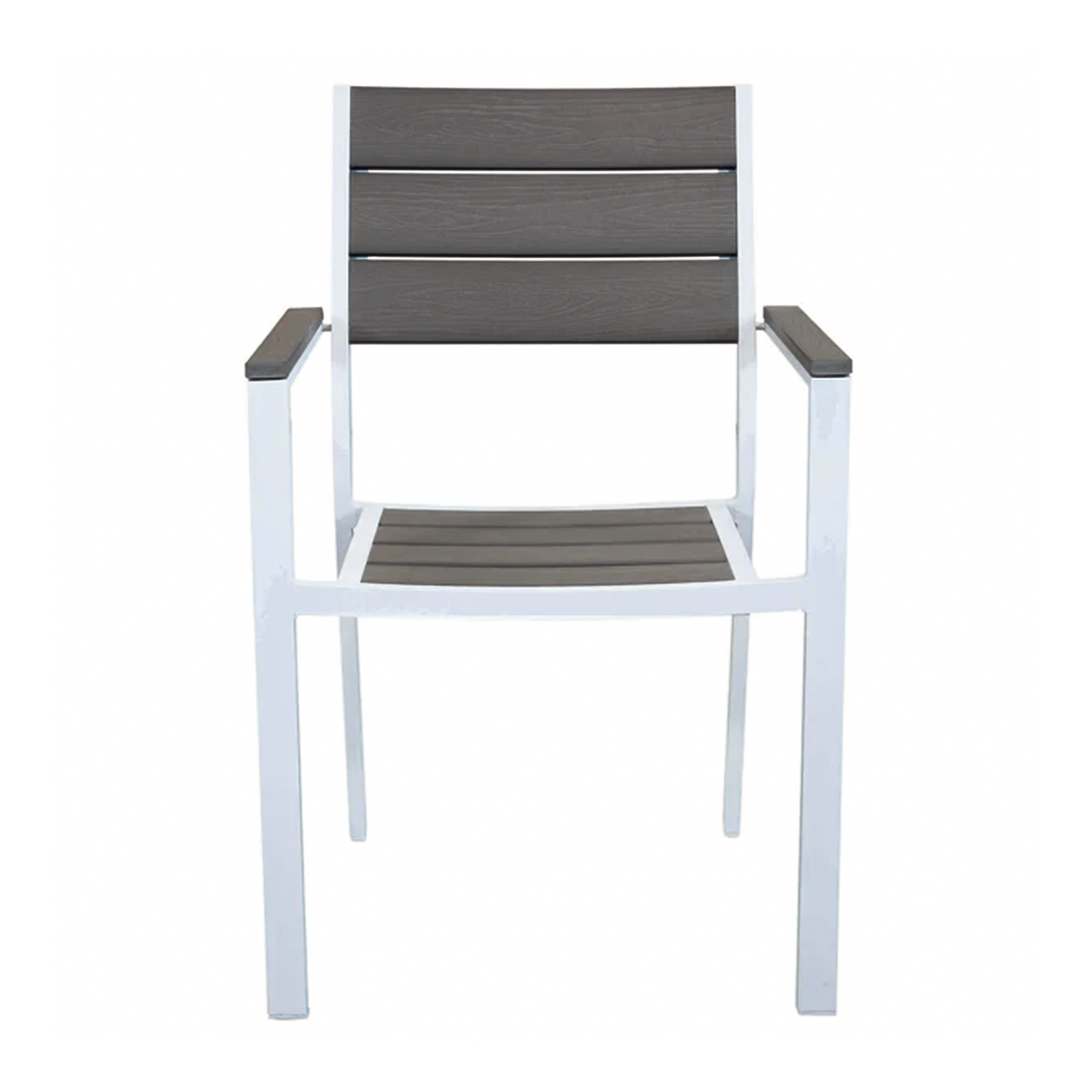 Sedia da esterno Metalwood in acciaio poltrona con braccioli per giardino e veranda
