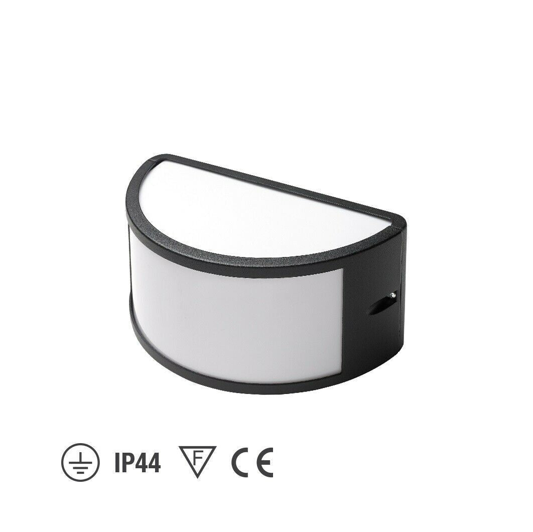 Lampada plafoniera da giardino Mezzaluna in alluminio cm 23x13,5 12h