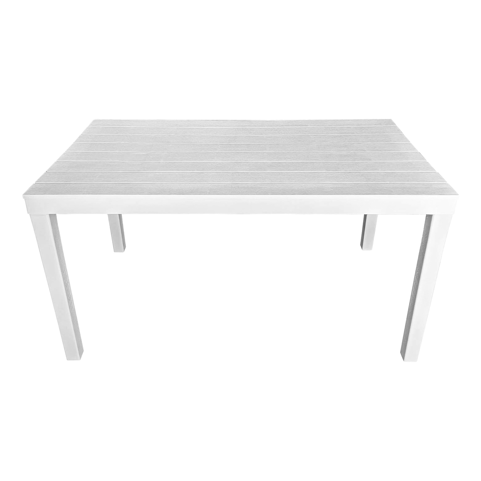 Tavolo da esterno Sumatra in resina con doghe effetto legno per giardino