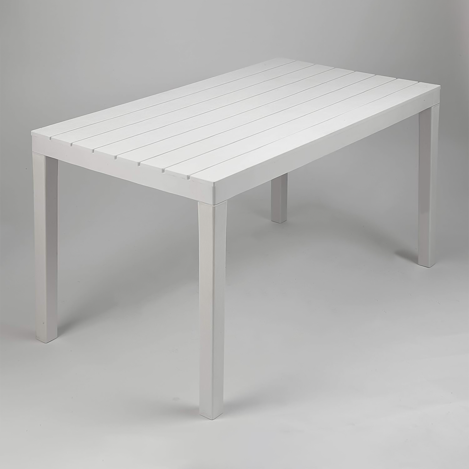 Tavolo da esterno Sumatra in resina con doghe effetto legno per giardino