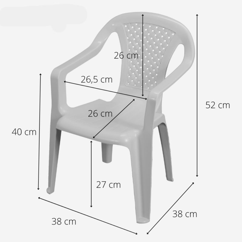 Sedie per bambini Formica in resina colorata cm 36,5x40 52h