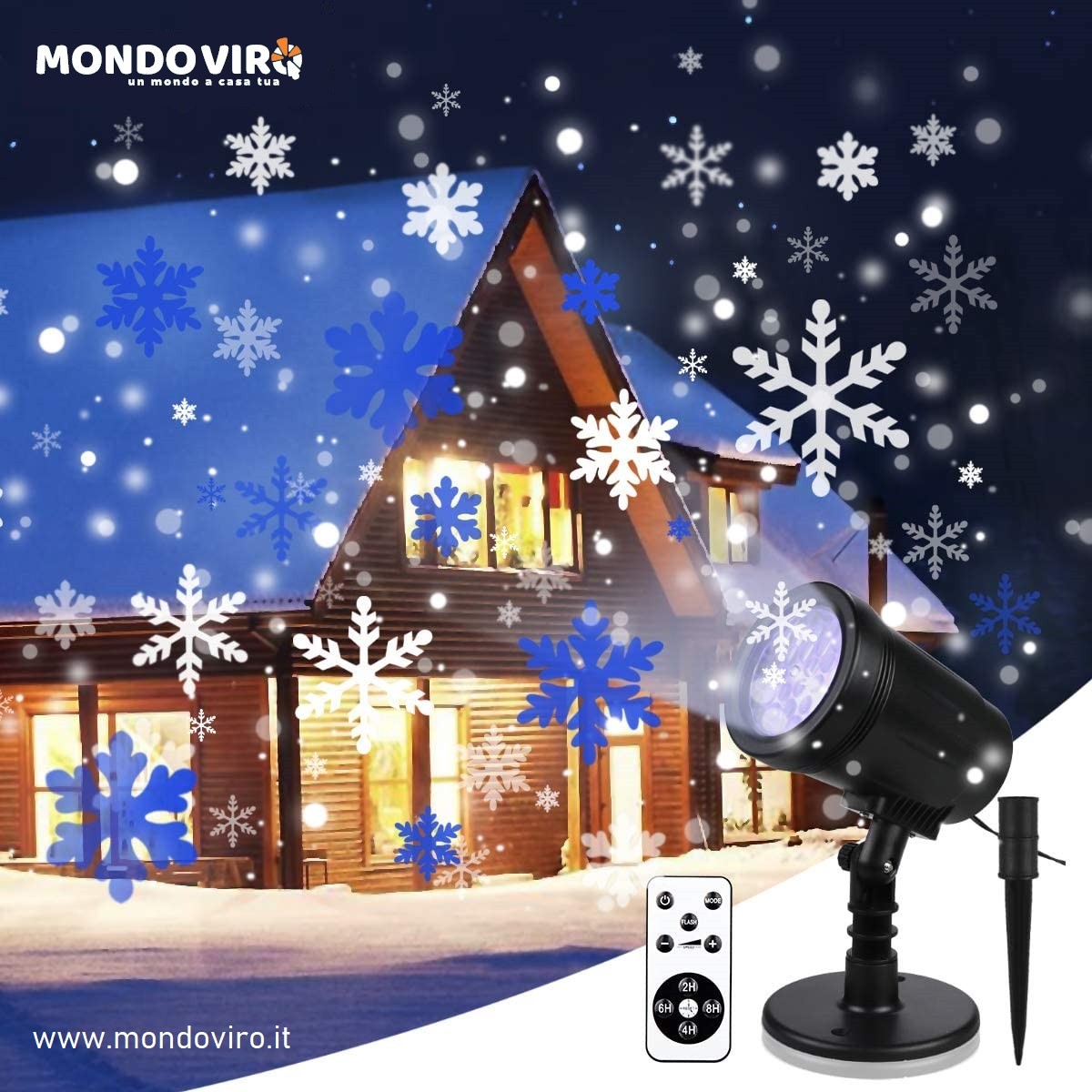 Faro proiettore laser led Fiocchi di Neve