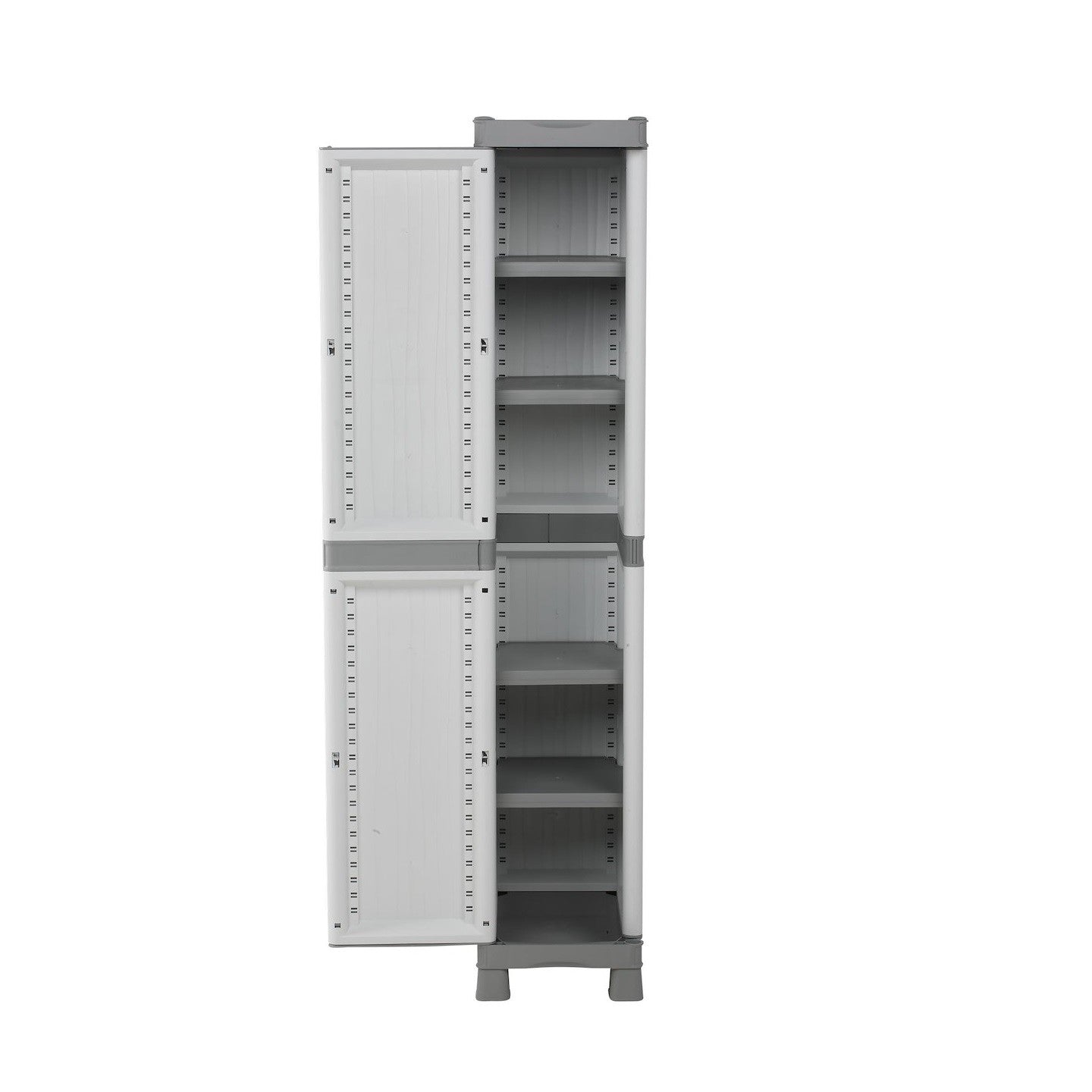 Armadio in resina terry Wawe antiurto 1 anta 5 ripiani piedini rialzati cm 35x44 181h