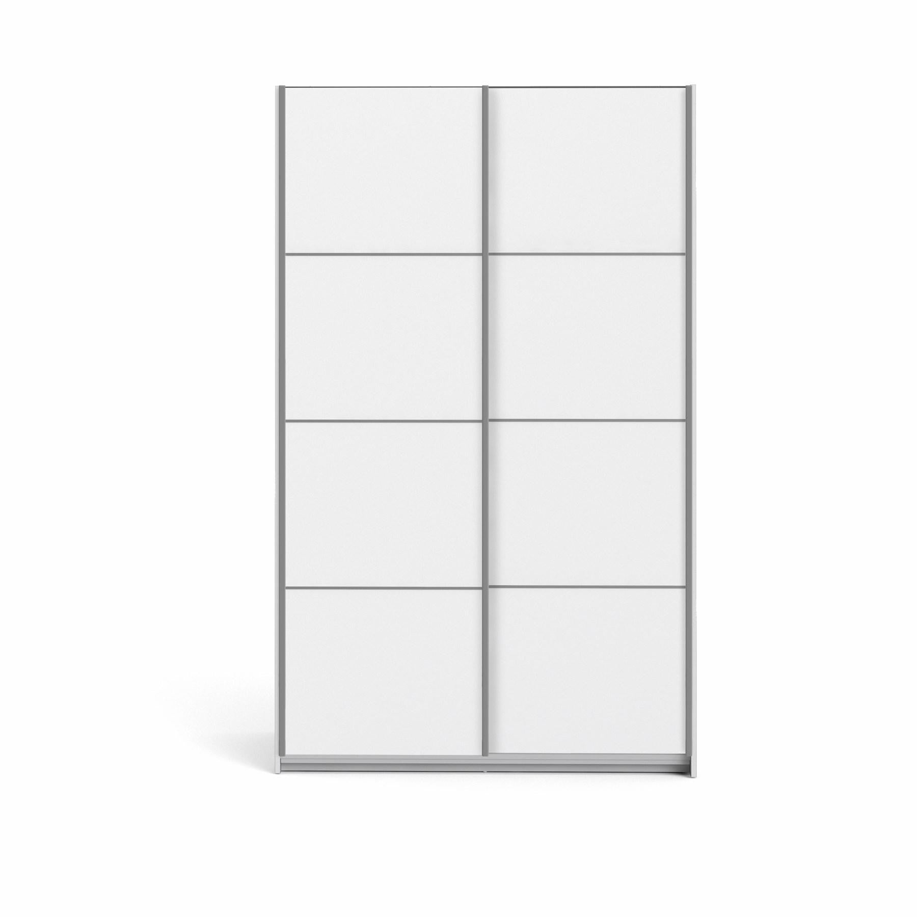 Armadio in legno Verona con ante scorrevoli bianco cm 122x64 h201