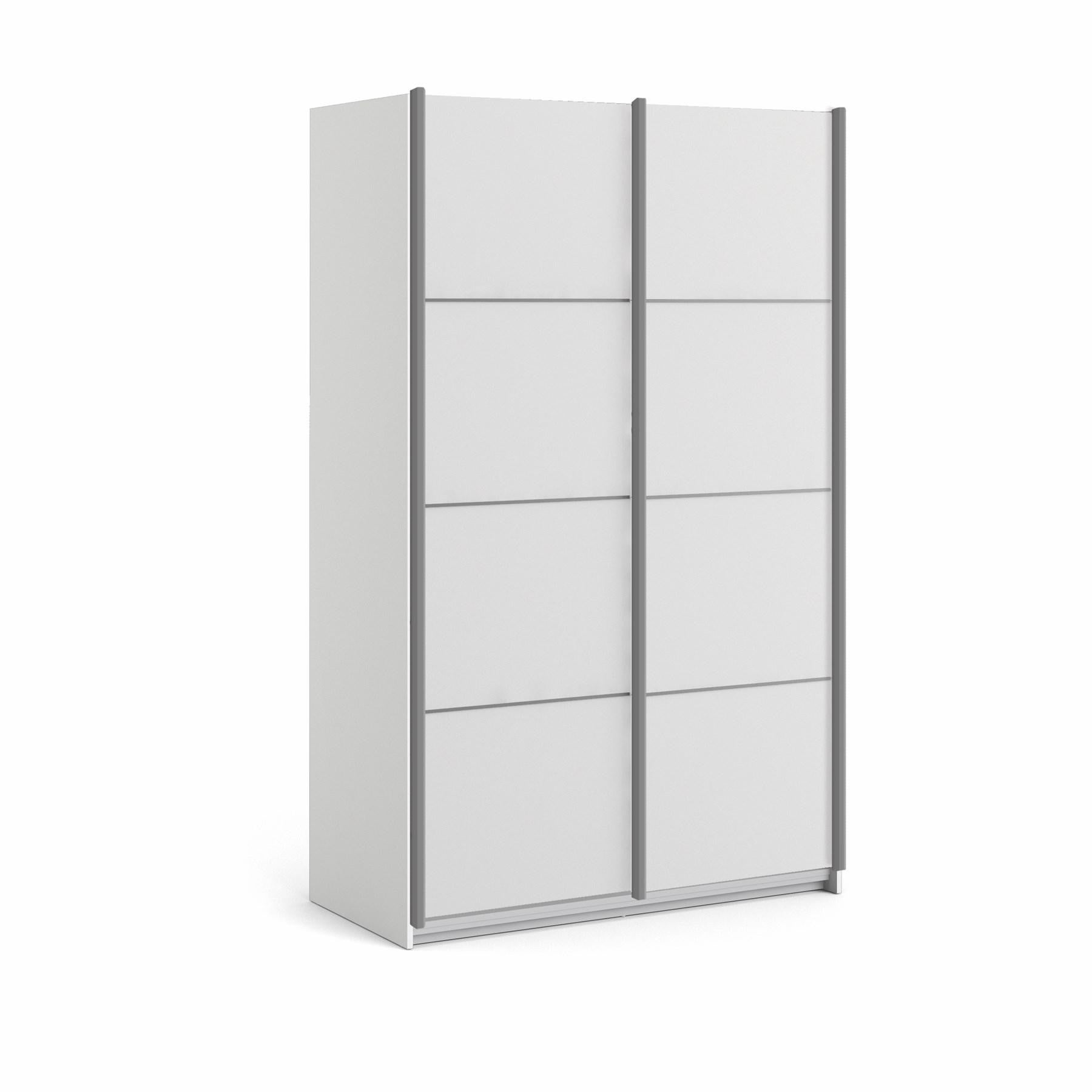 Armadio in legno Verona con ante scorrevoli bianco cm 122x64 h201