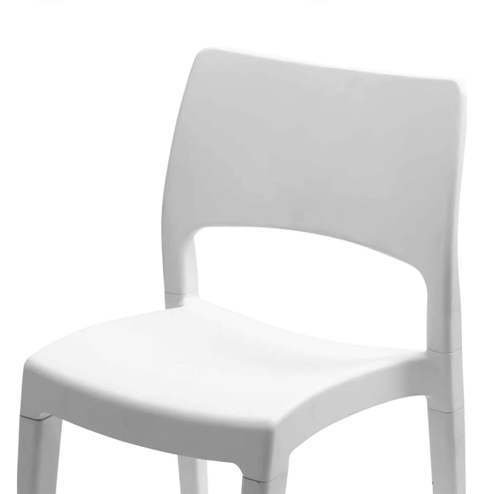 Sedia da pranzo bianca Klik Klak in resina rattan smontabile per giardino