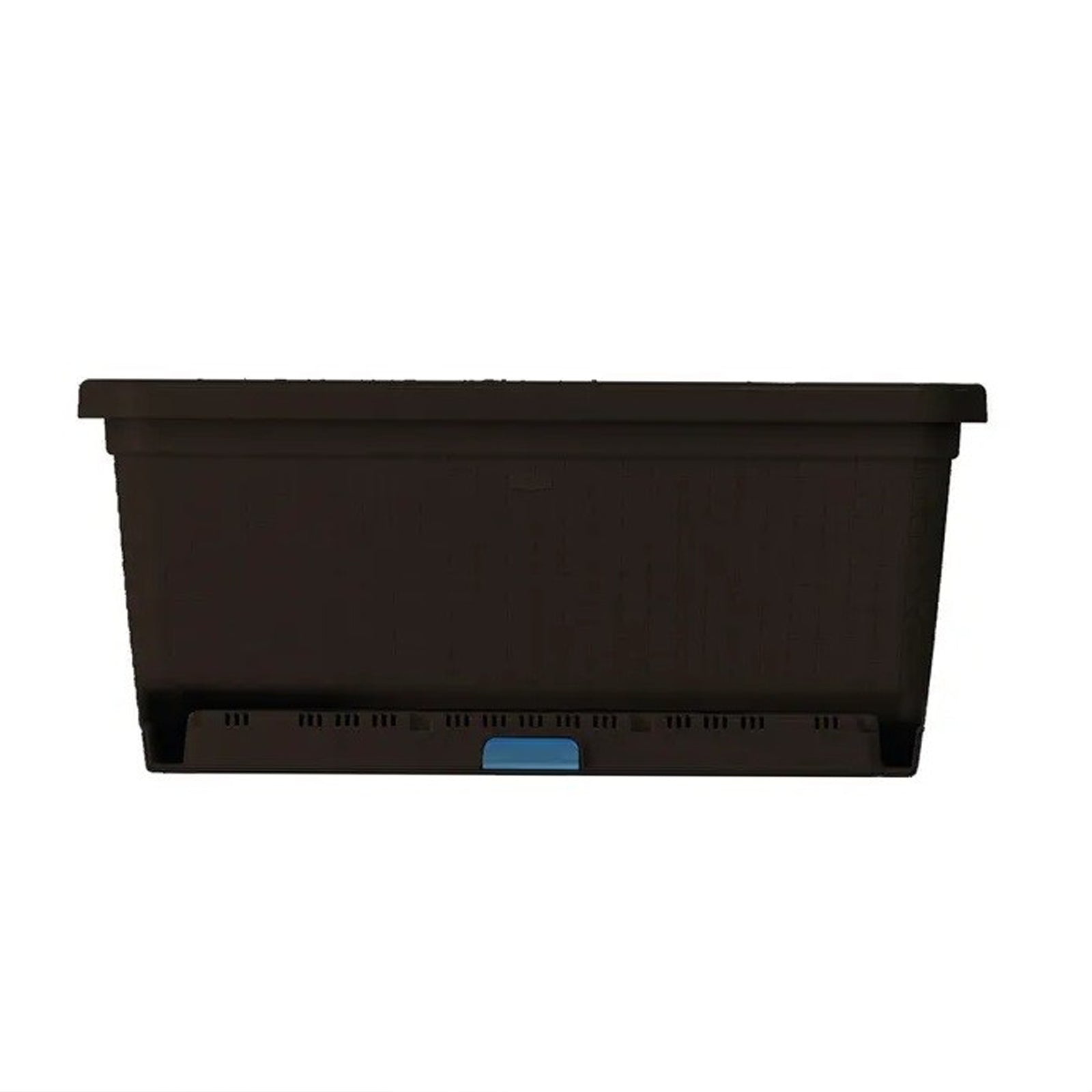 Fioriera in rattan con ruote e fondo interno per l'rrigazione cm 80x40 34h