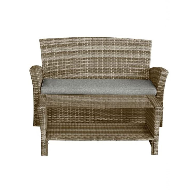 Salotto per esterno in polirattan Century divano poltrone e tavolino per giardino