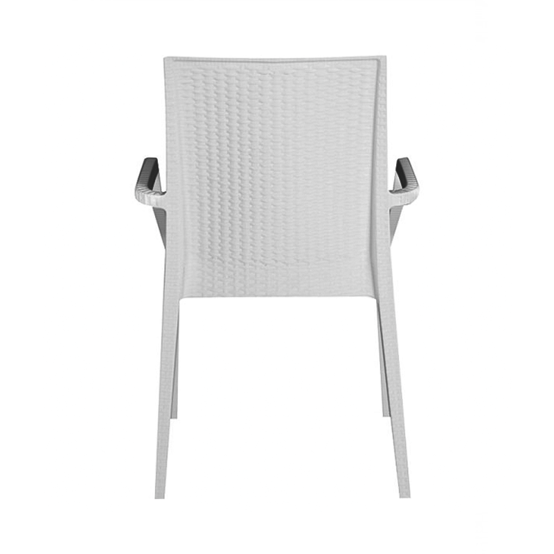 Sedia da esterno in resina rattan poltrona con braccioli per giardino e veranda