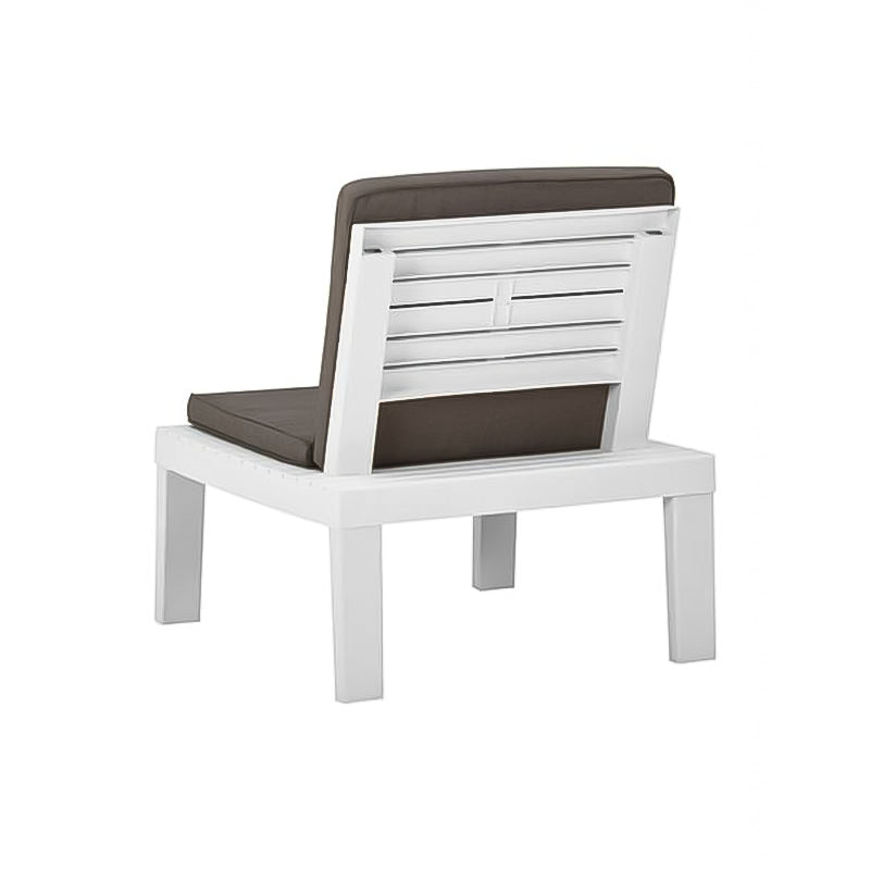 Set salottino in resina 3in1 per esterno con cuscini