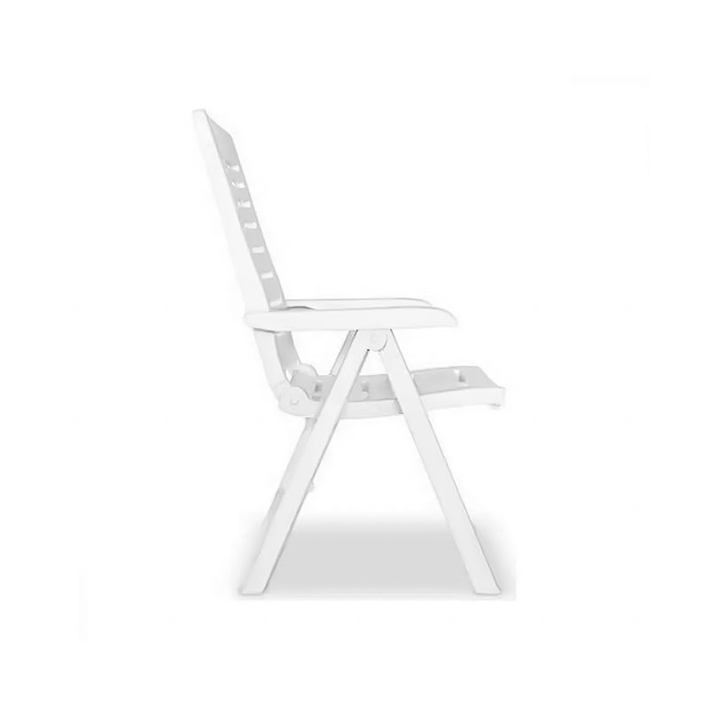 Sedia da esterno in resina pieghevole con braccioli richiudibile per giardino e veranda