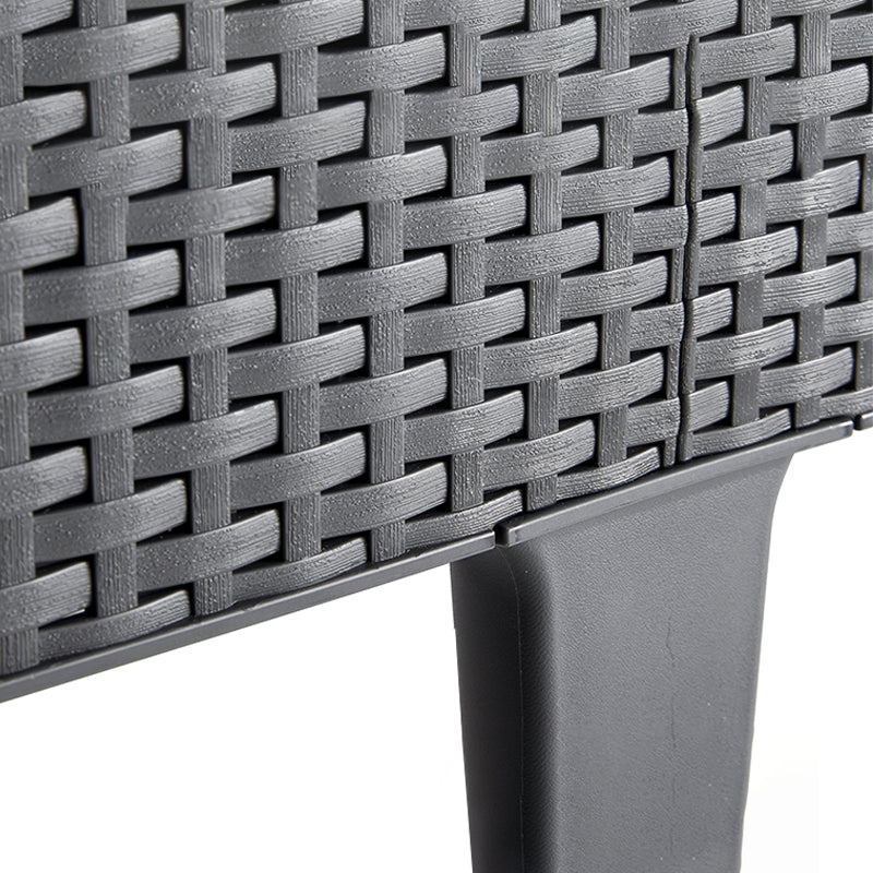 Lettino prendisole in resina con schienale reclinabile per piscina e giardino