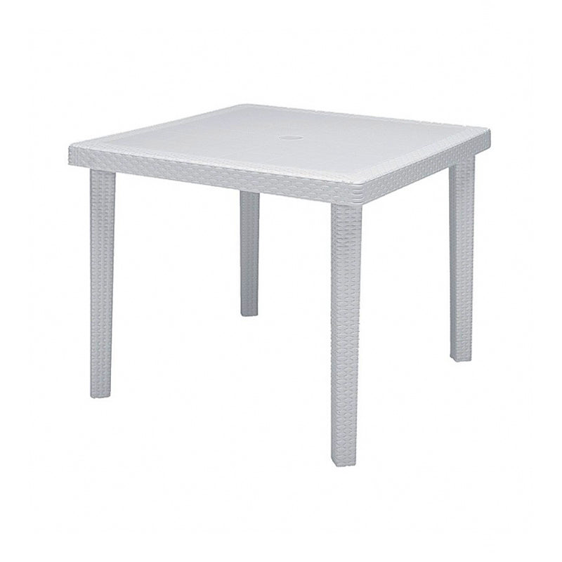 Tavolo da esterno in resina quadrato rettangolare per giardino e veranda