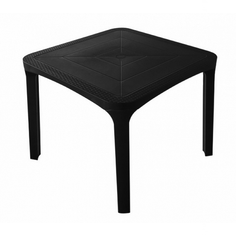 Tavolo da esterno Rattan Olè in resina quadrato per giardino cm80x80 h72