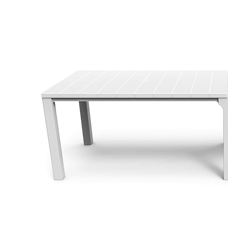 Tavolo da esterno Julie dogato in resina quadrato per giardino cm 147x90 h74