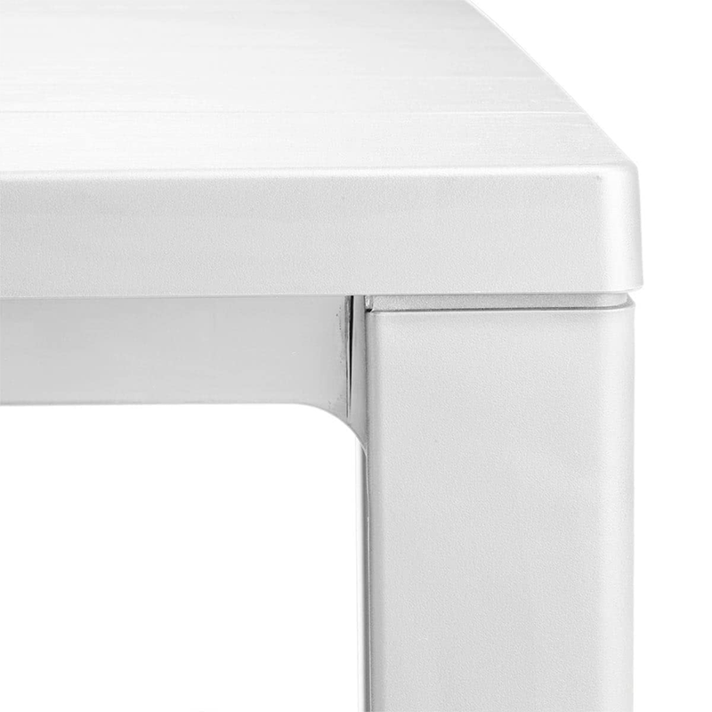 Tavolo da esterno Julie dogato in resina quadrato per giardino cm 147x90 h74