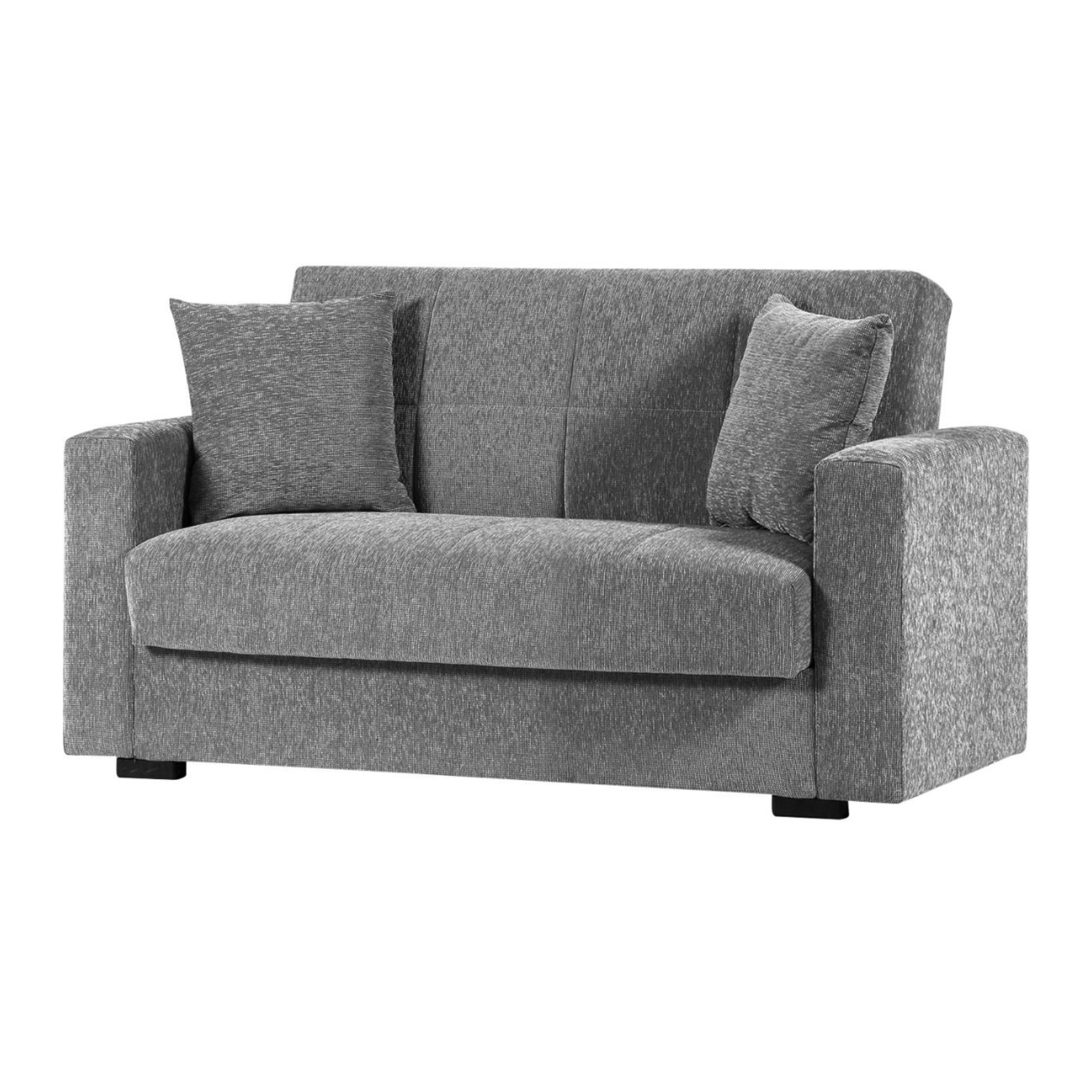 Divano 2 posti con cassettone Nora Young blue in tessuto cm 152x80 87h