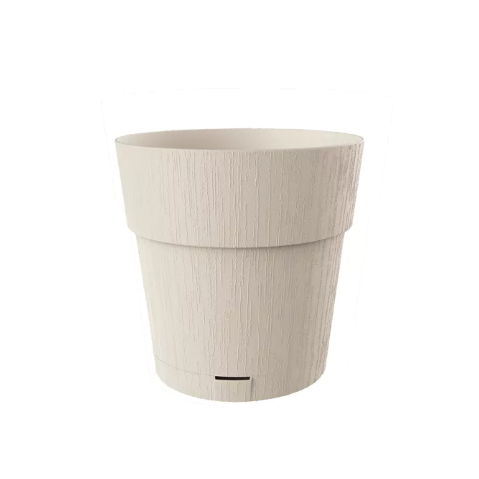 Vaso tondo infrangibile Ethica in plastica riciclata con riserva acqua