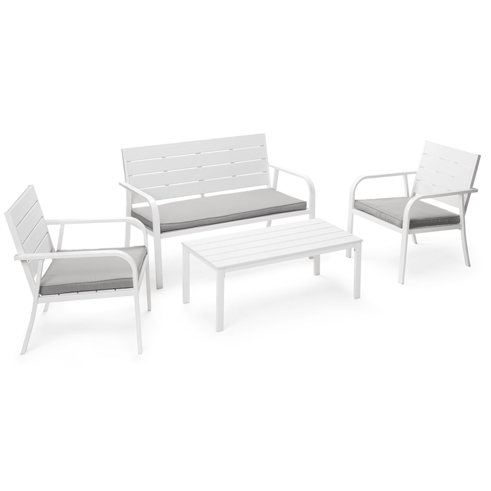 Salotto Murano elegante per giardino o veranda in acciaio completo di cuscini