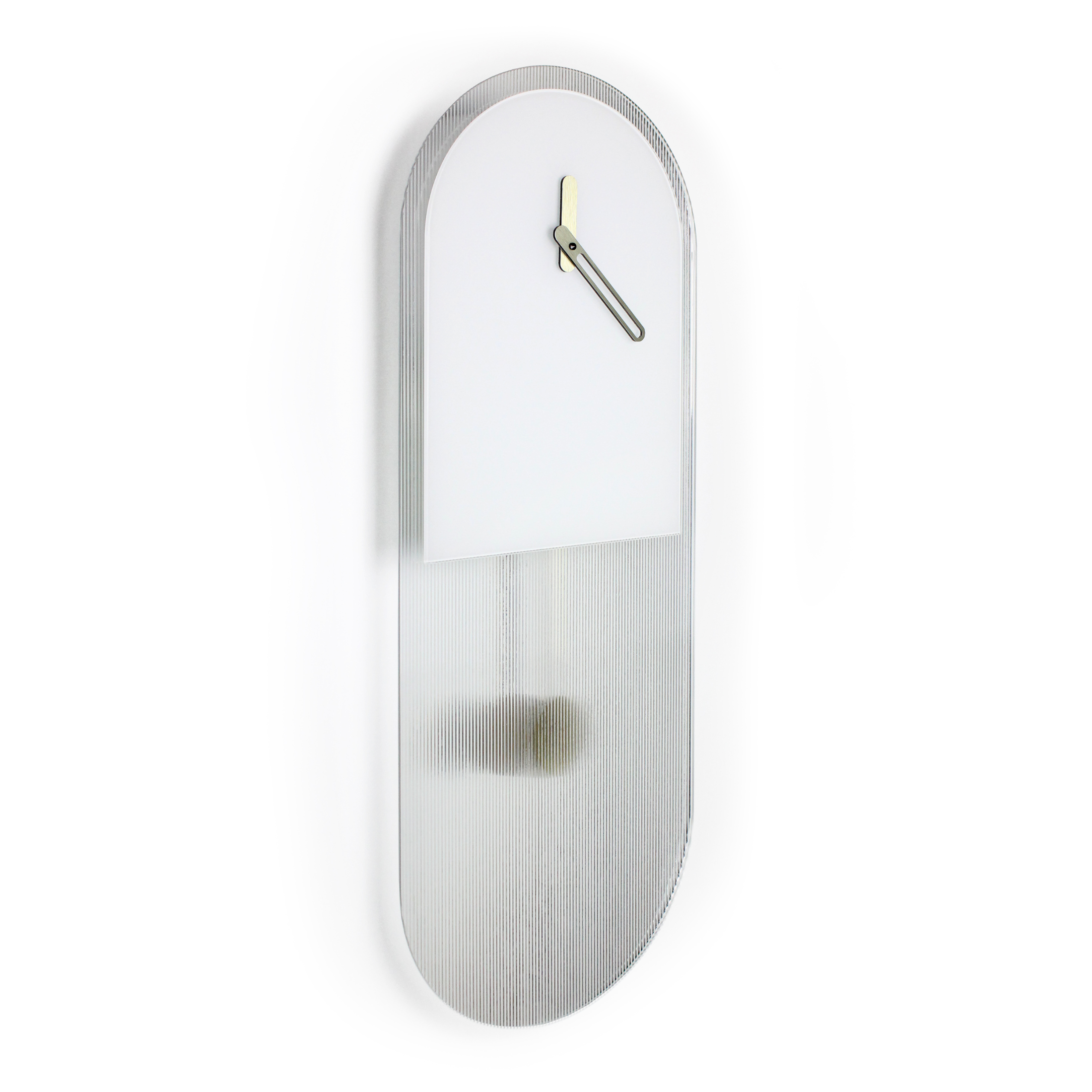 Orologio a pendolo di design "Paris" in vetro rigatino