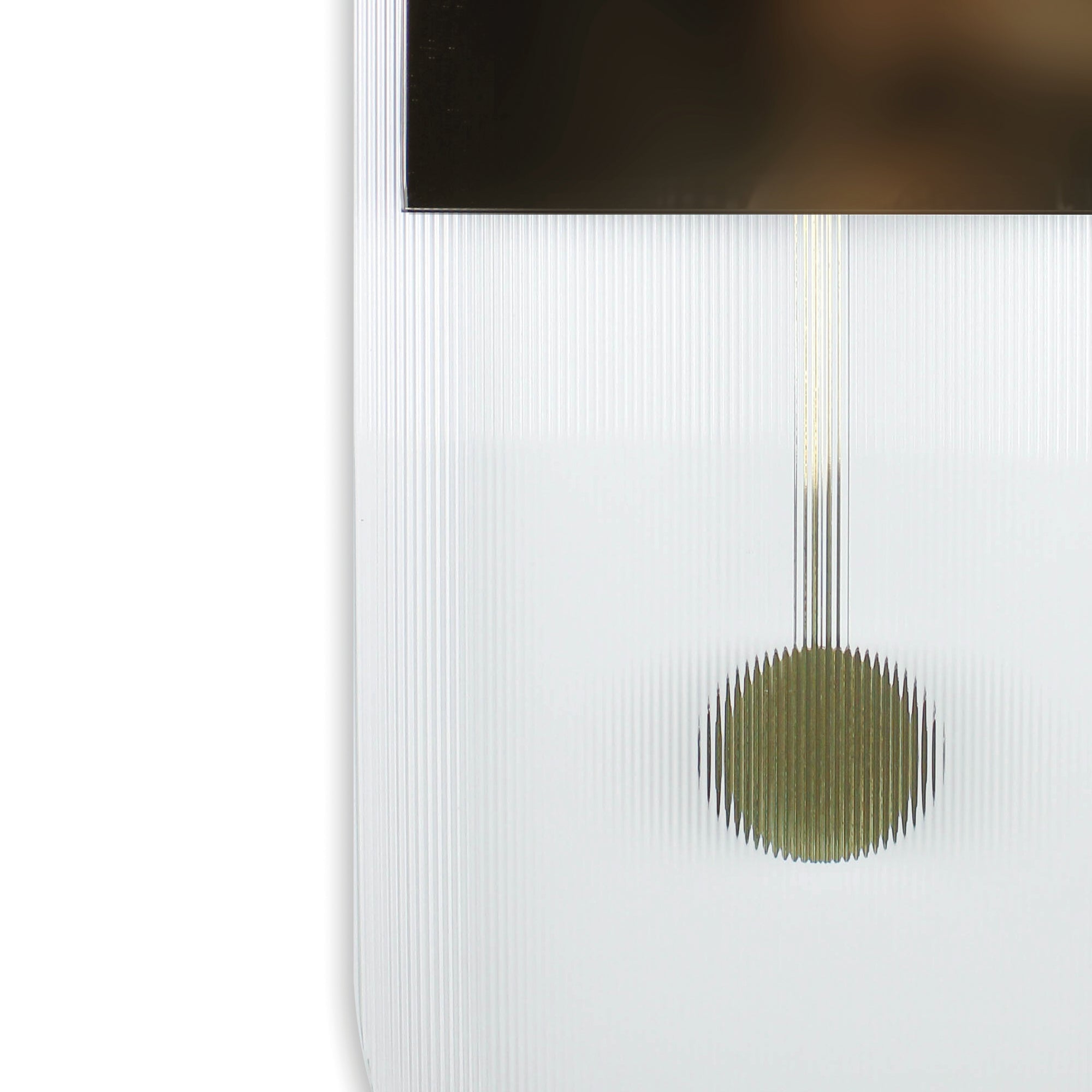 Orologio moderno a pendolo di design "Verona" in vetro rigatino